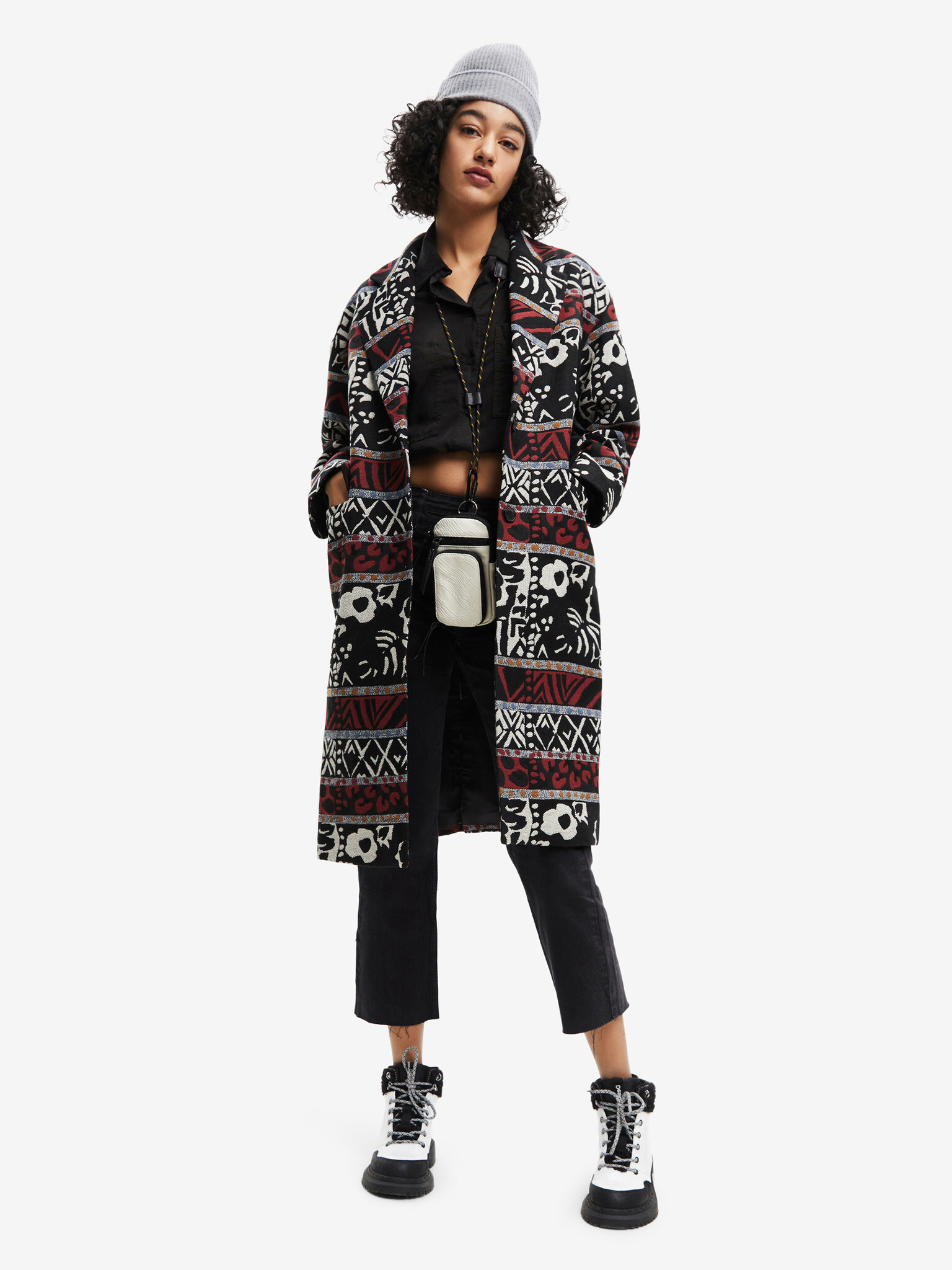 Desigual Dev Coat Black - Pepit.gr