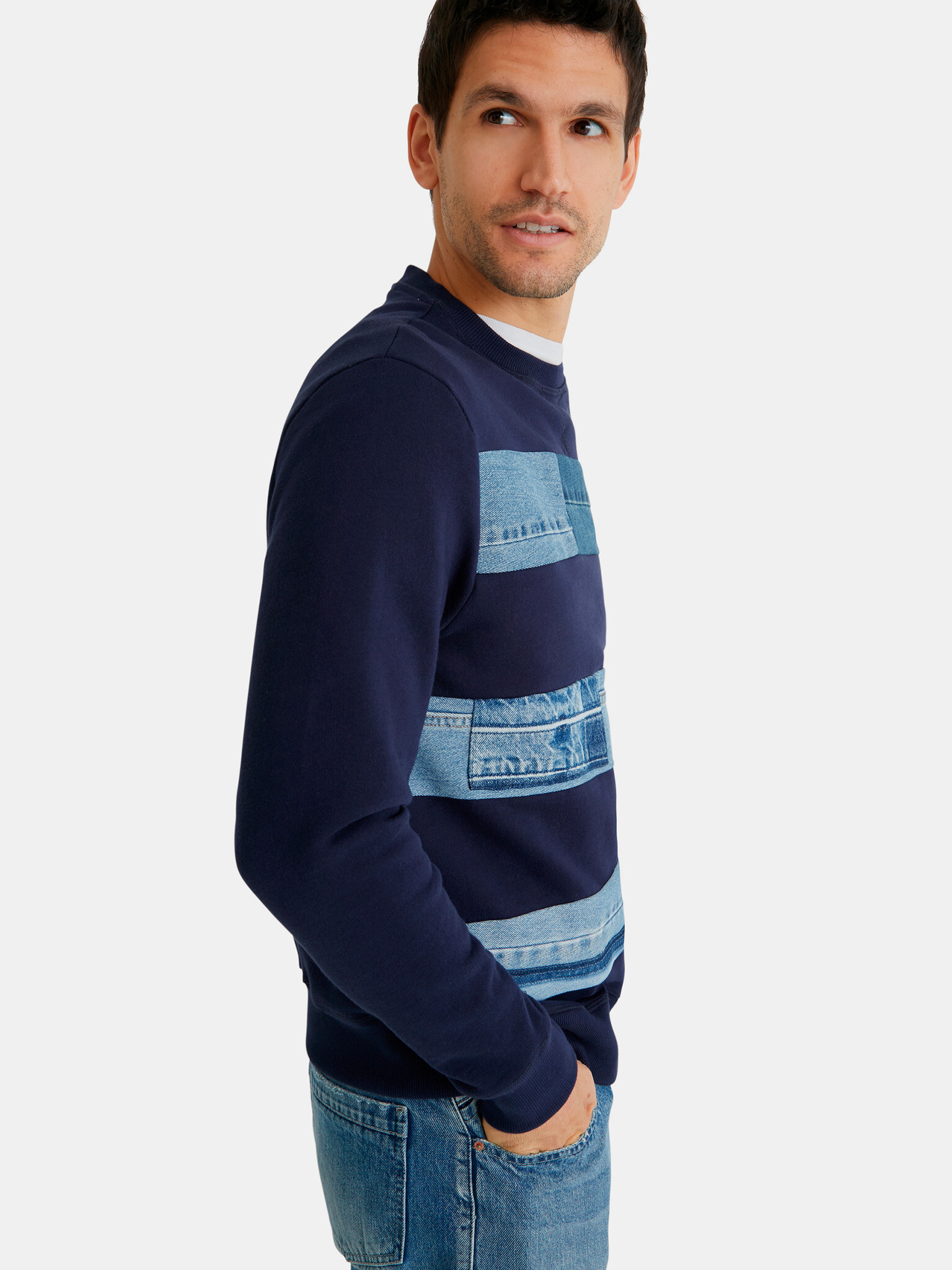 Desigual Fede Sweatshirt Blue - Pepit.gr