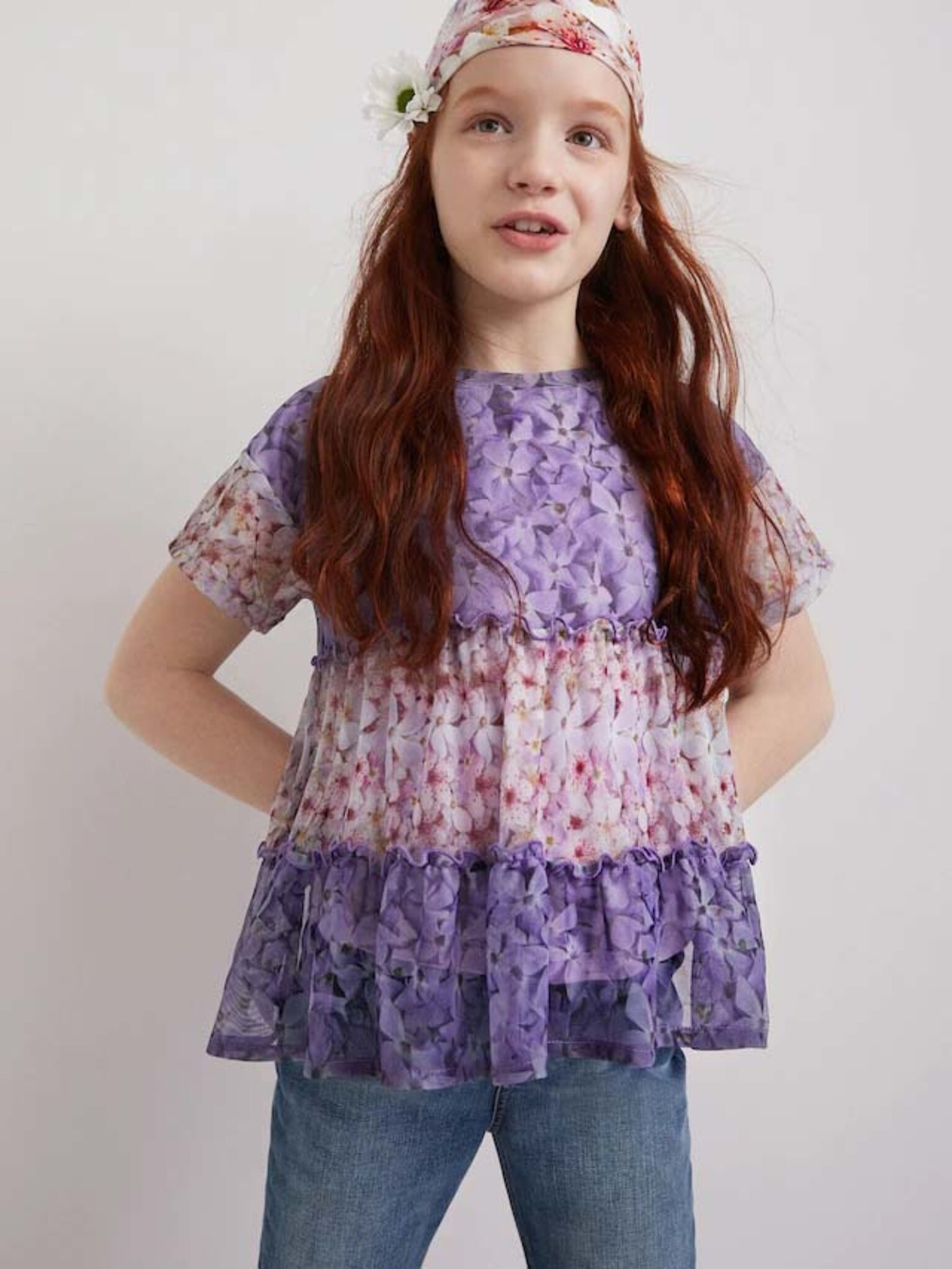 Desigual Helm Kids T-shirt Violet - Pepit.gr