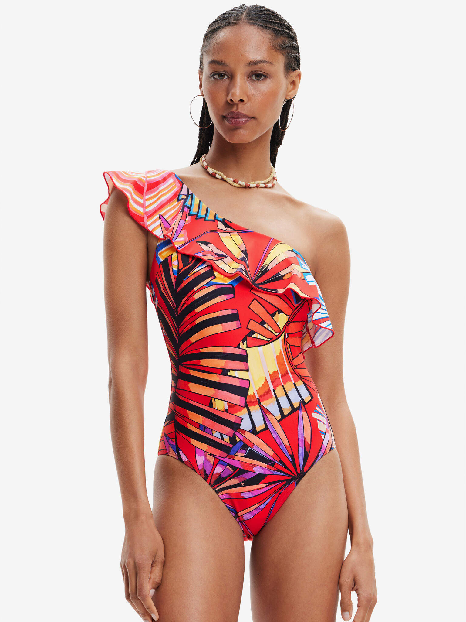 Desigual Medewi One-piece Swimsuit Red - Pepit.gr