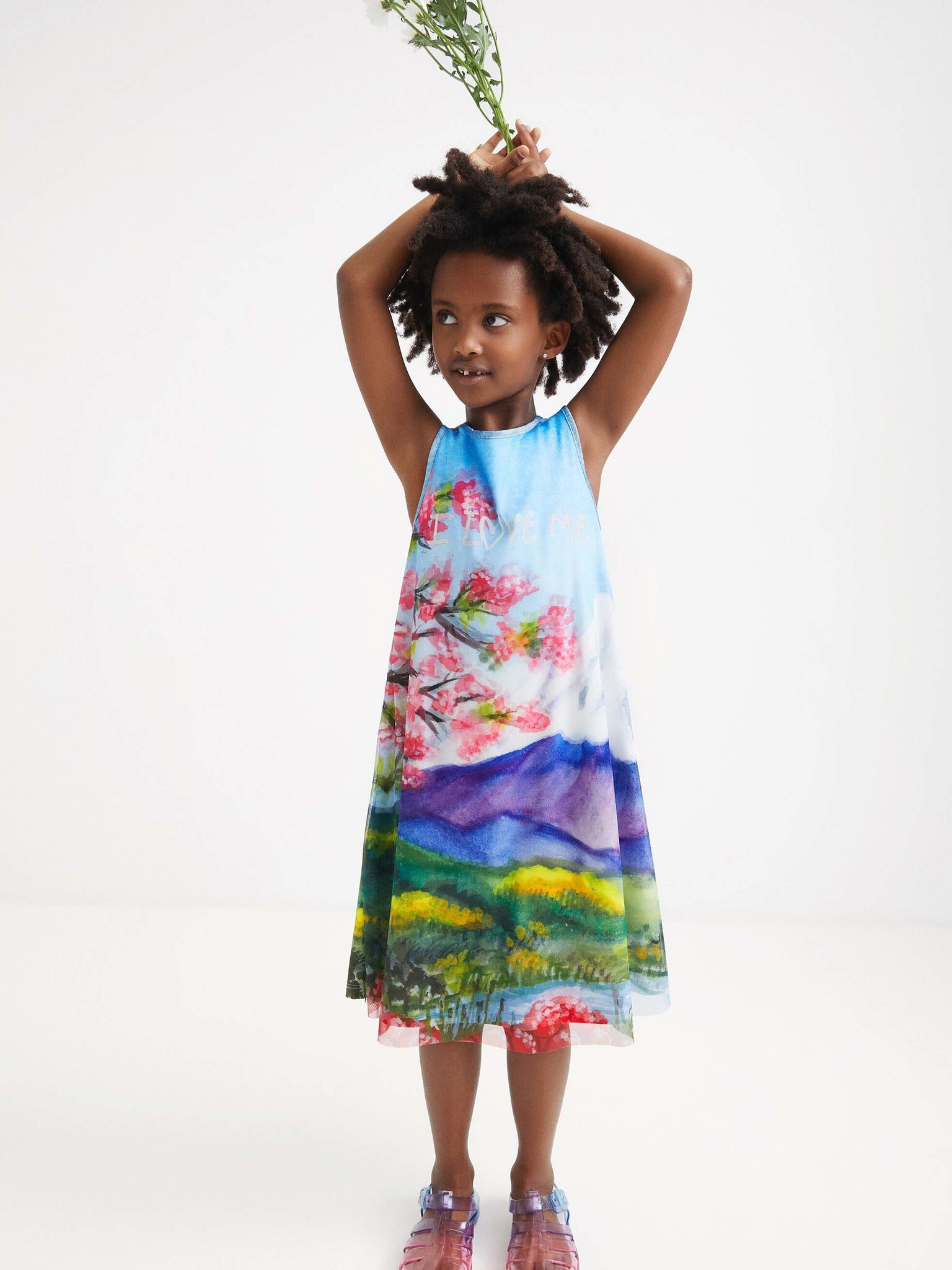 Desigual Pradera Kids Dress Blue - Pepit.gr