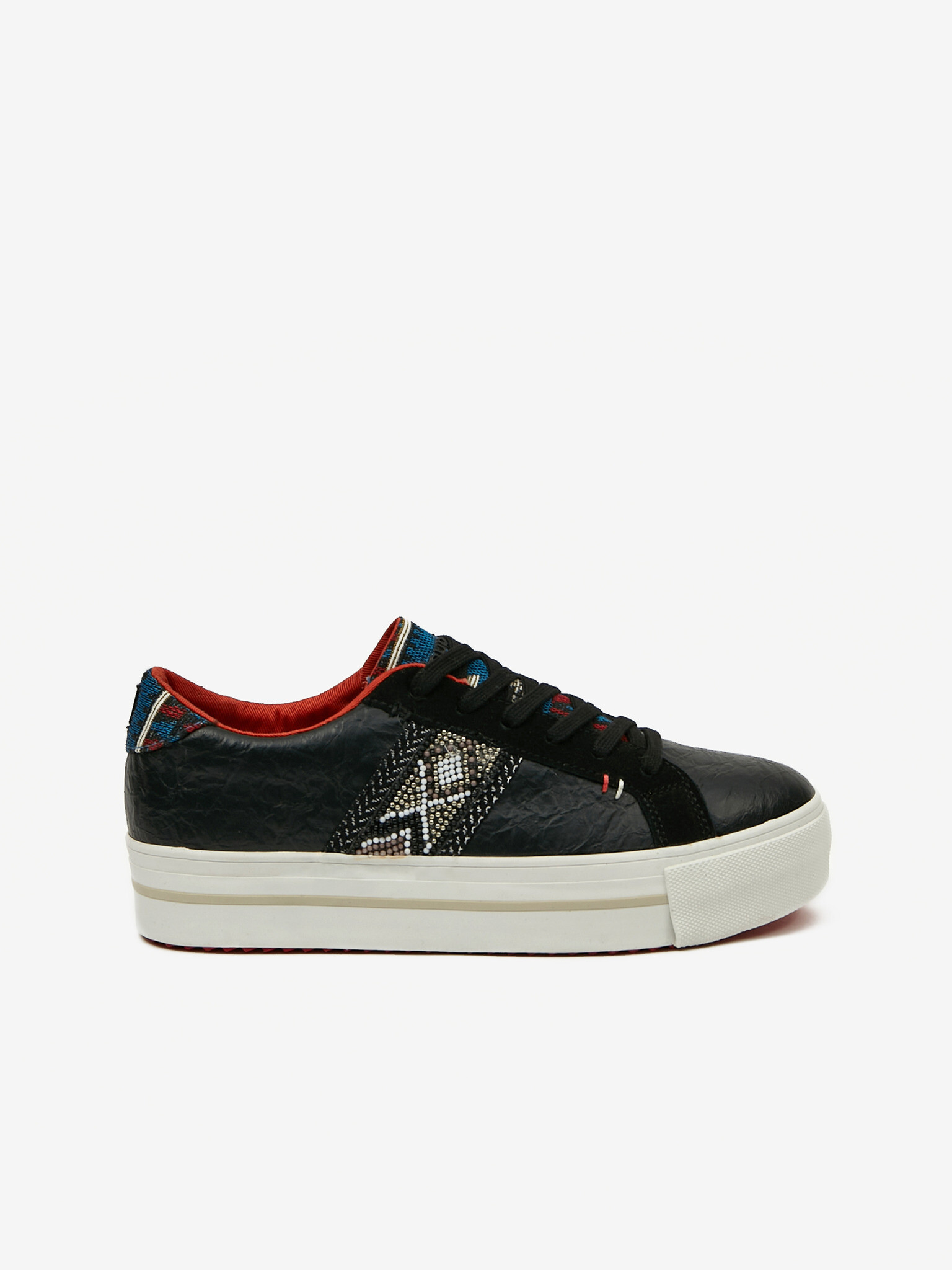 Desigual Street Ethnic Sneakers Black - Pepit.gr