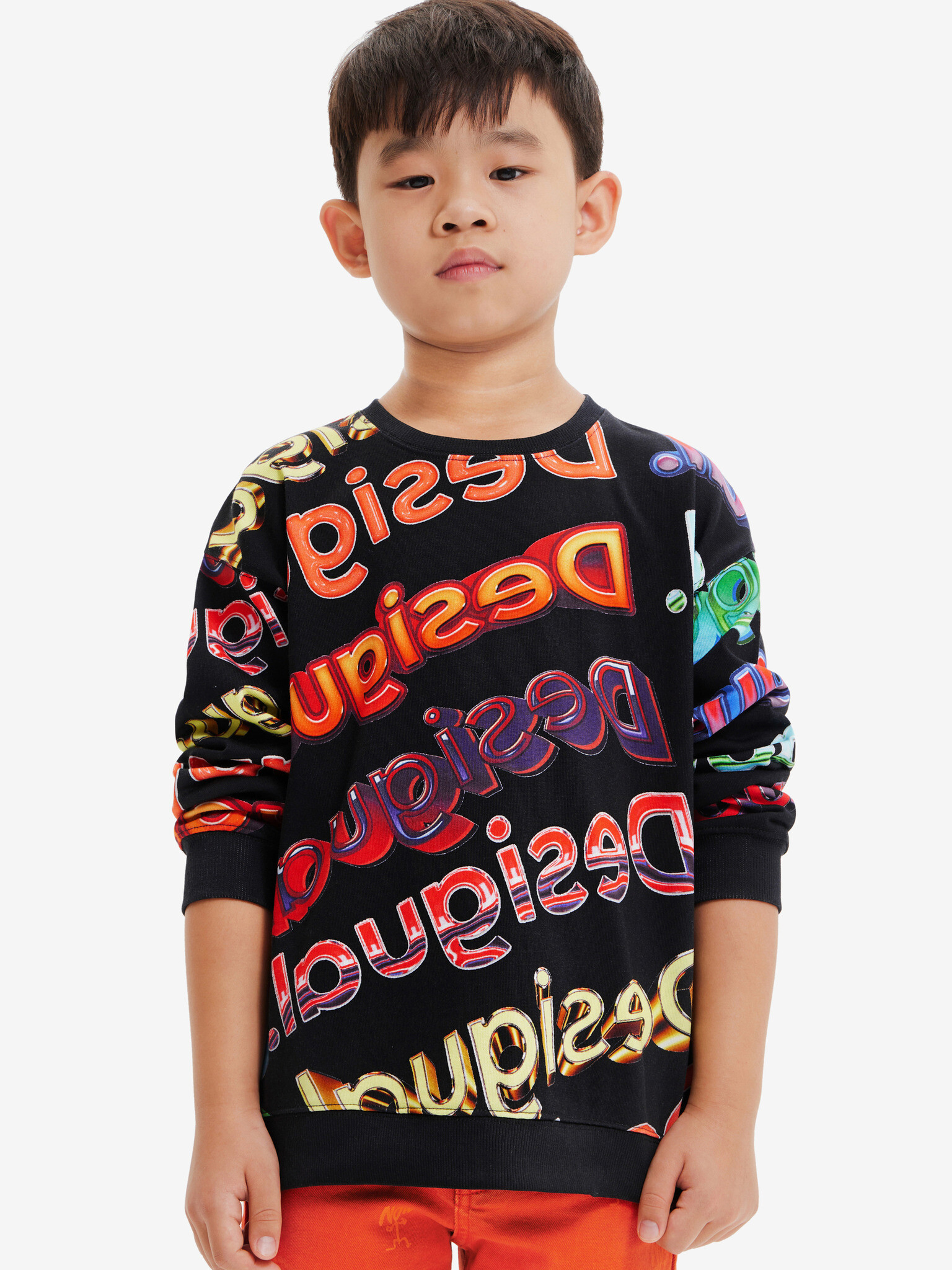 Desigual Sweat Xocolat Kids Sweatshirt Black - Pepit.gr