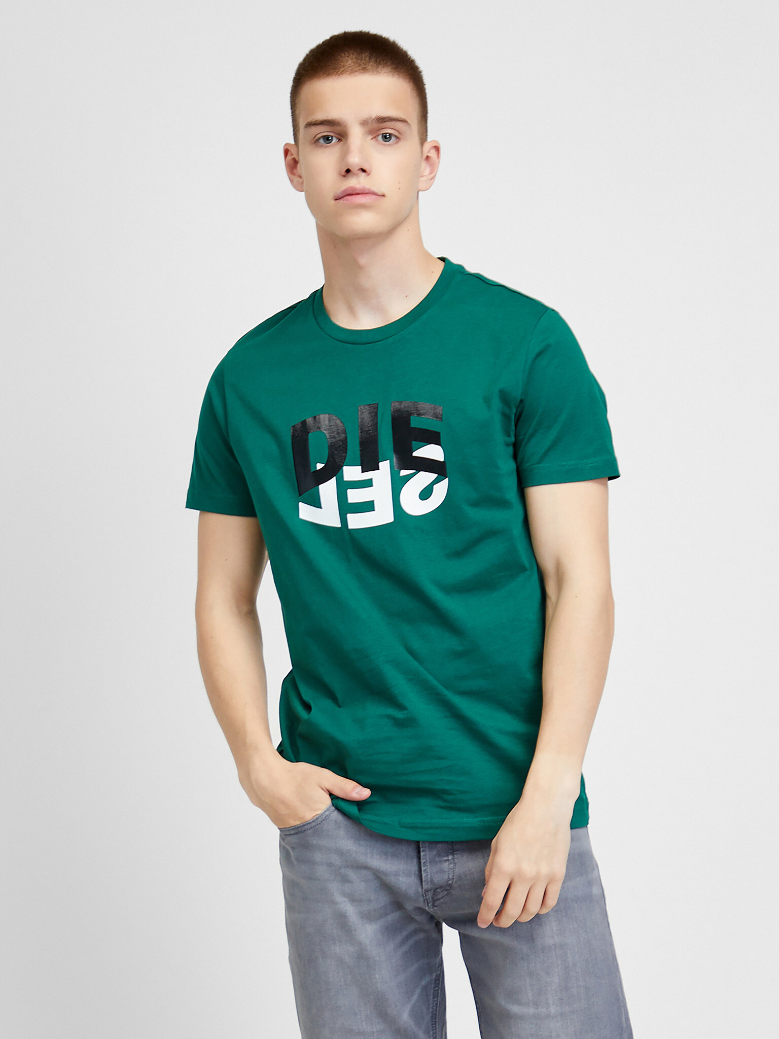 Diesel Diegos T-shirt Green - Pepit.gr