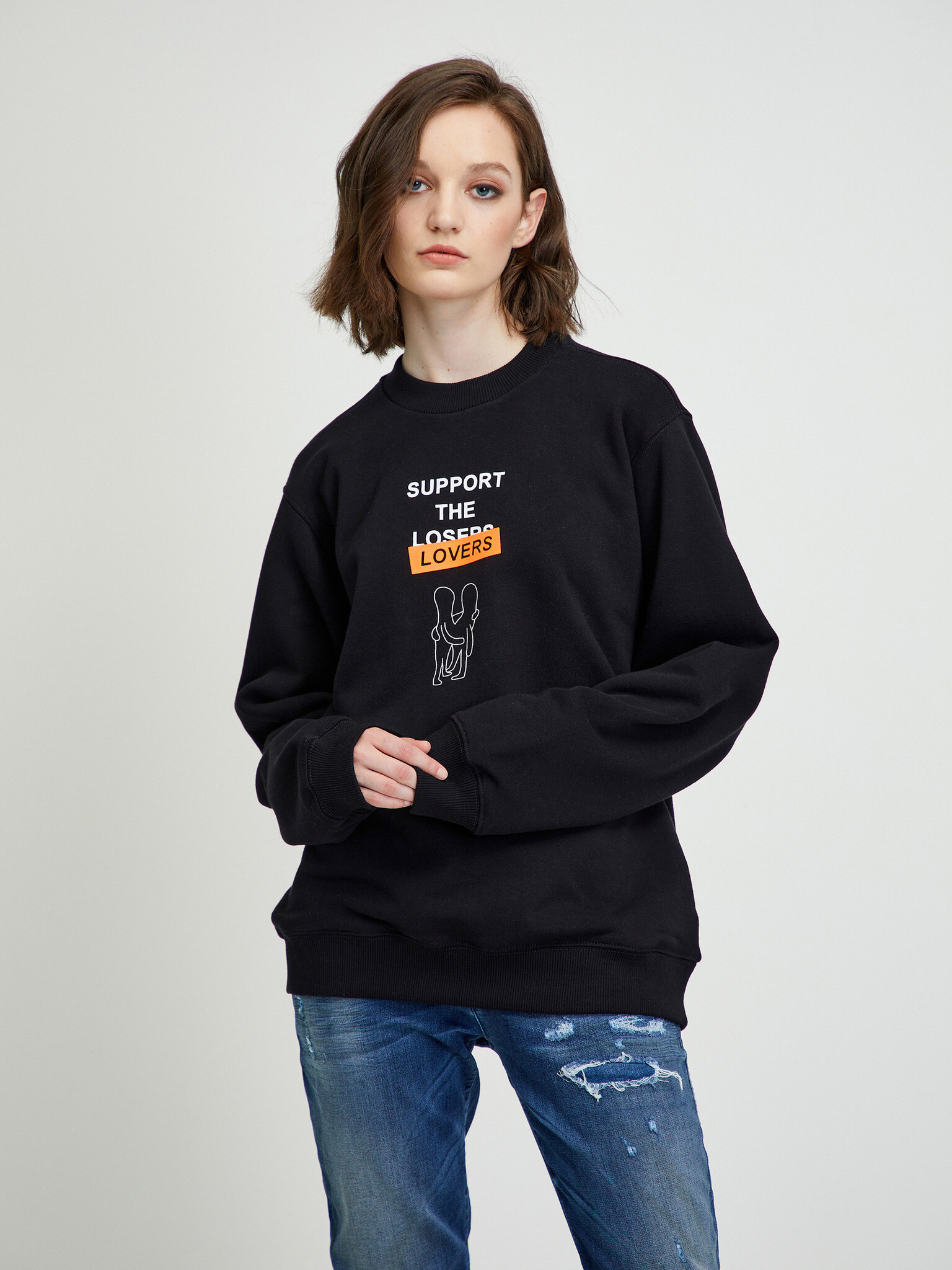 Diesel Felpa Sweatshirt Black - Pepit.gr