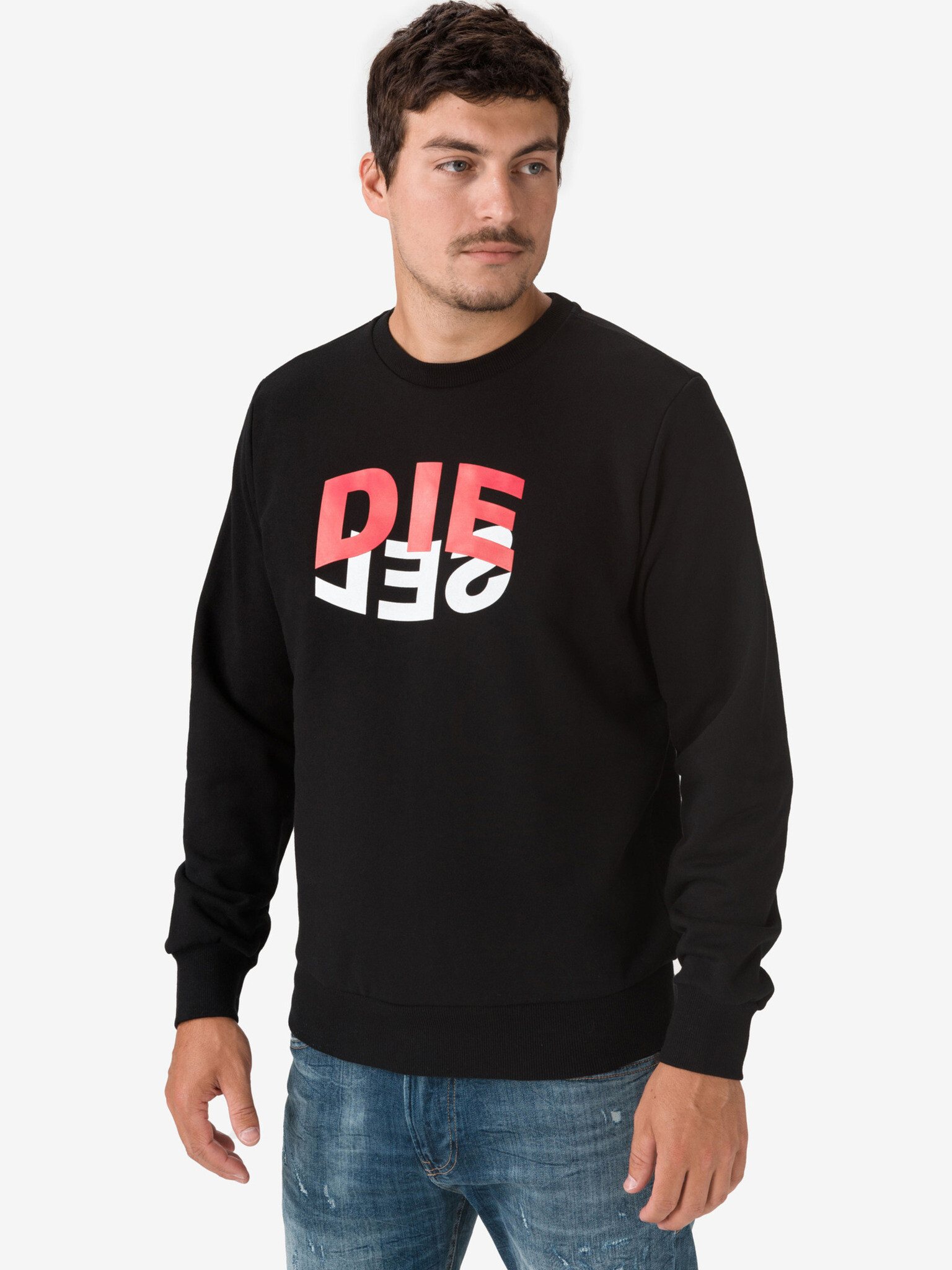 Diesel Girk Sweatshirt Black - Pepit.gr