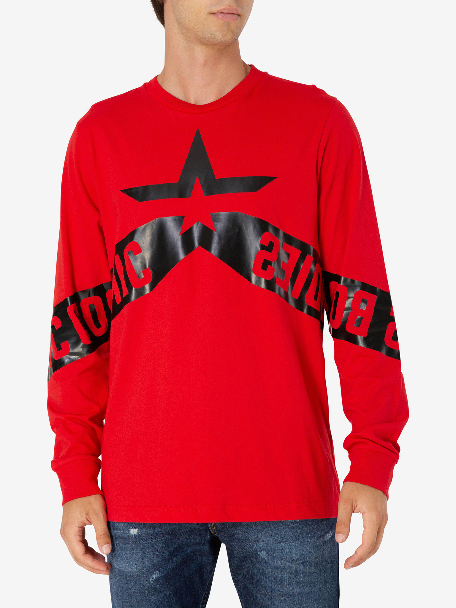 Diesel T-Just-Ls-Star T-shirt Red - Pepit.gr