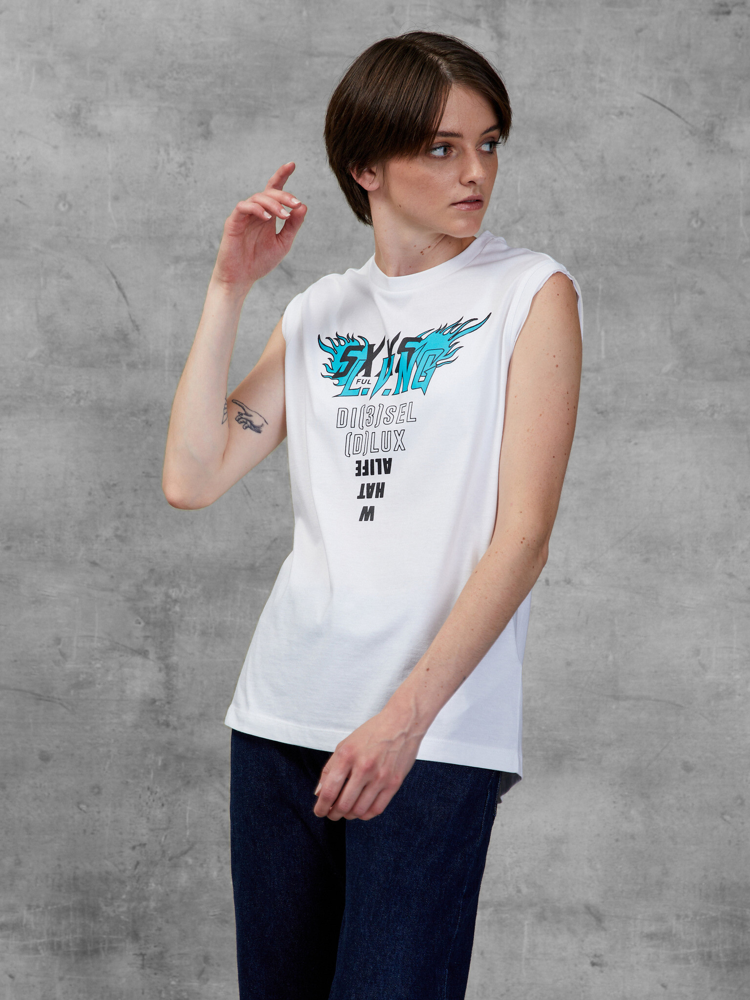 Diesel T-shirt White - Pepit.gr