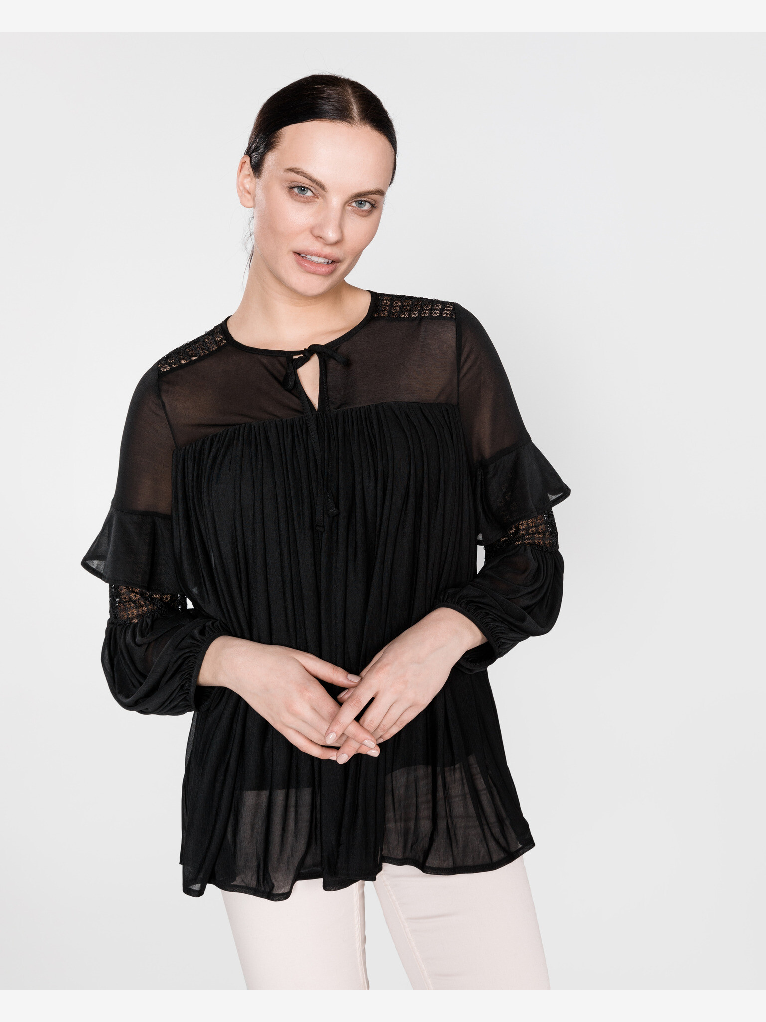 French Connection Zana Blouse Black - Pepit.gr