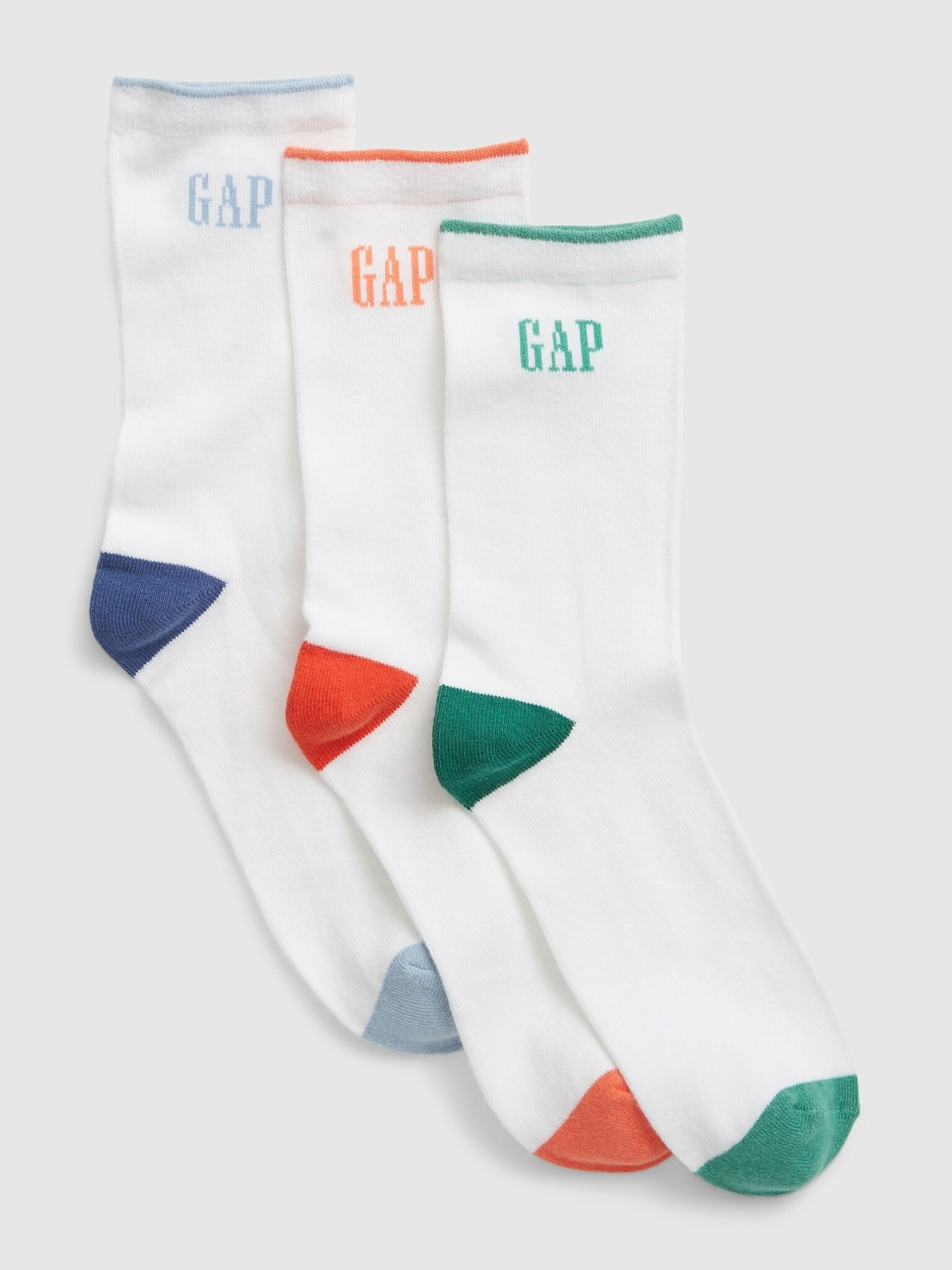 GAP 3 pairs of children's socks White - Pepit.gr