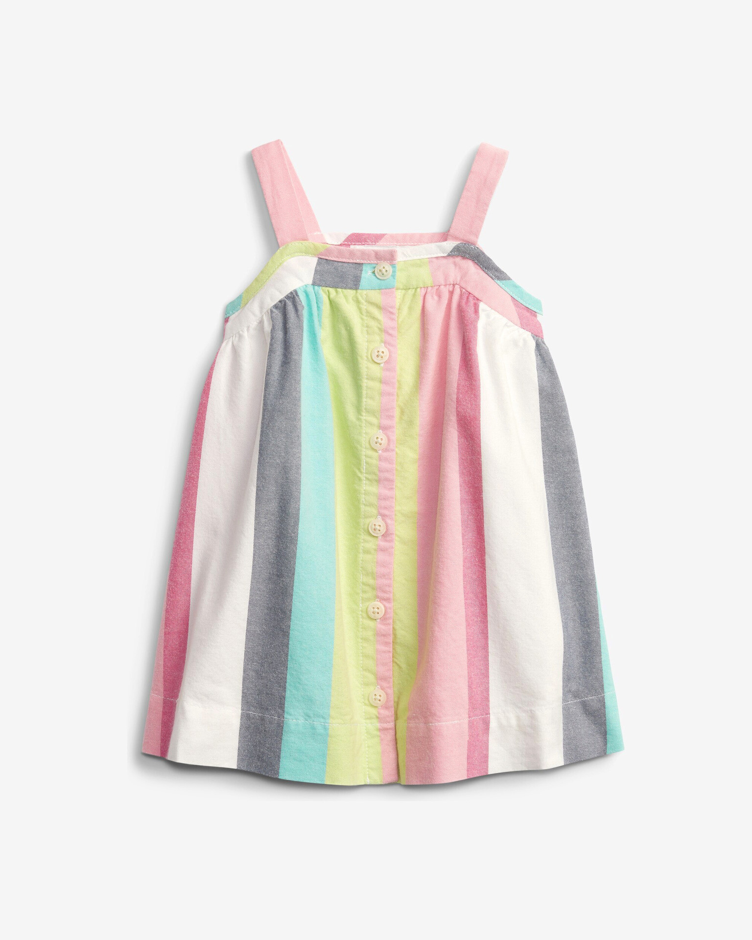 GAP Baby Stripe Button kids Dress Colorful - Pepit.gr