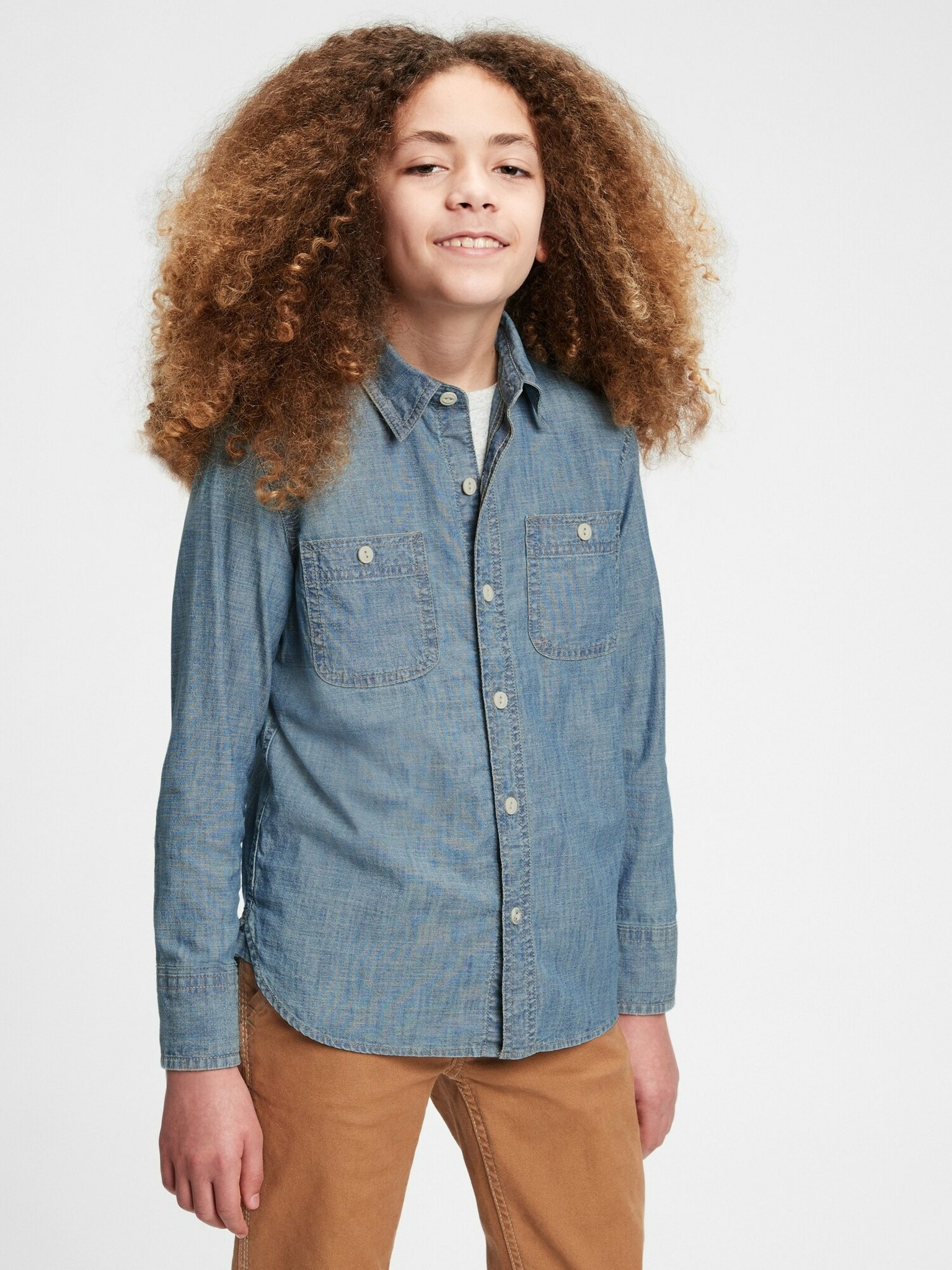 GAP Kids Shirt Blue - Pepit.gr