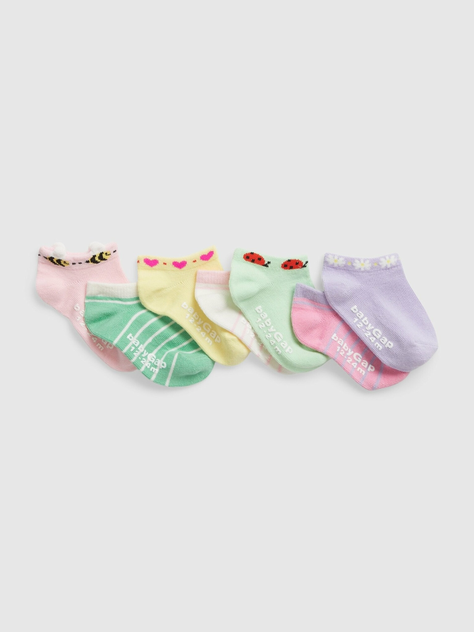 GAP kids Socks 7 pairs Violet - Pepit.gr