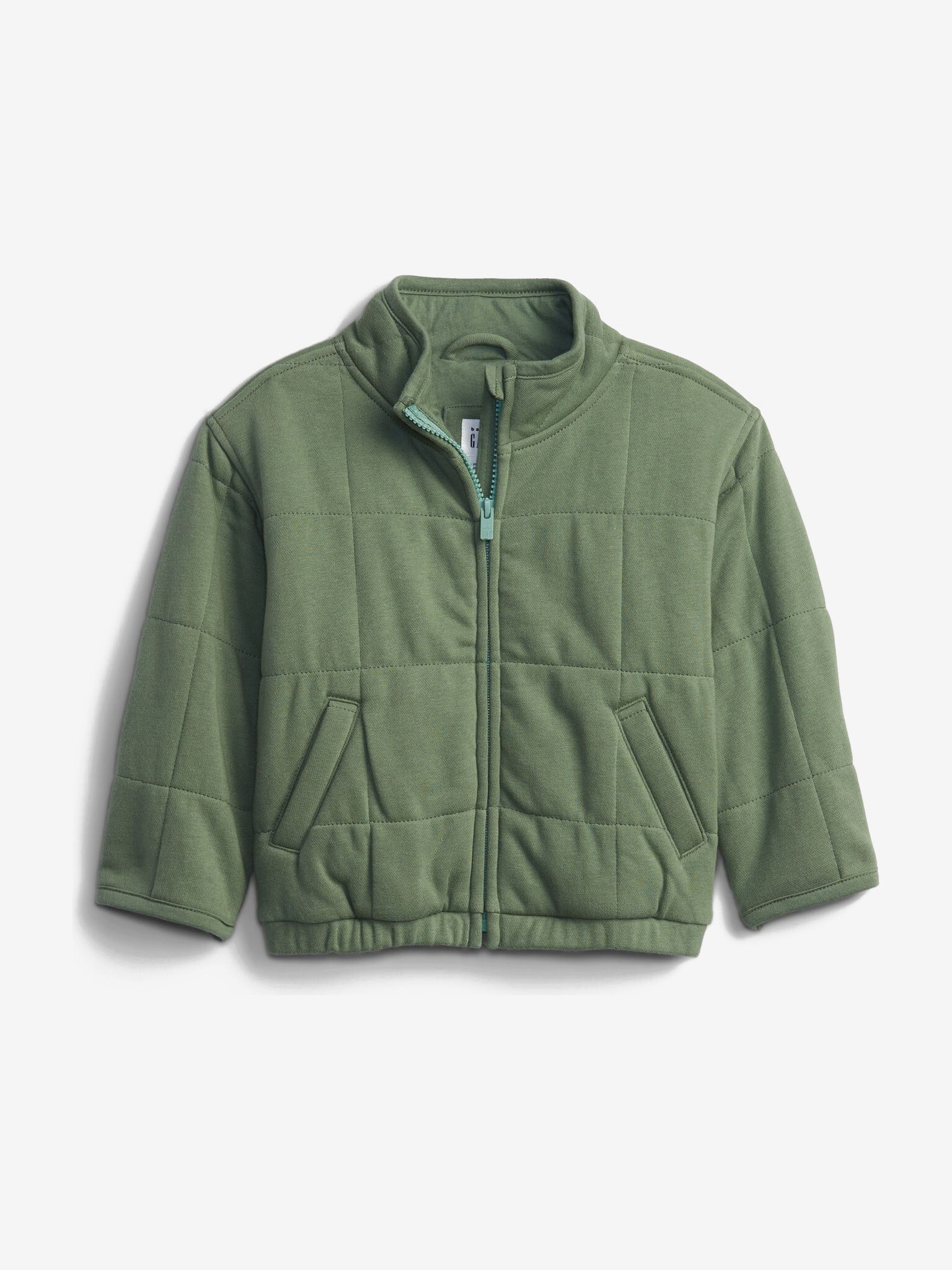 GAP Quilted Kids jacket Green - Pepit.gr