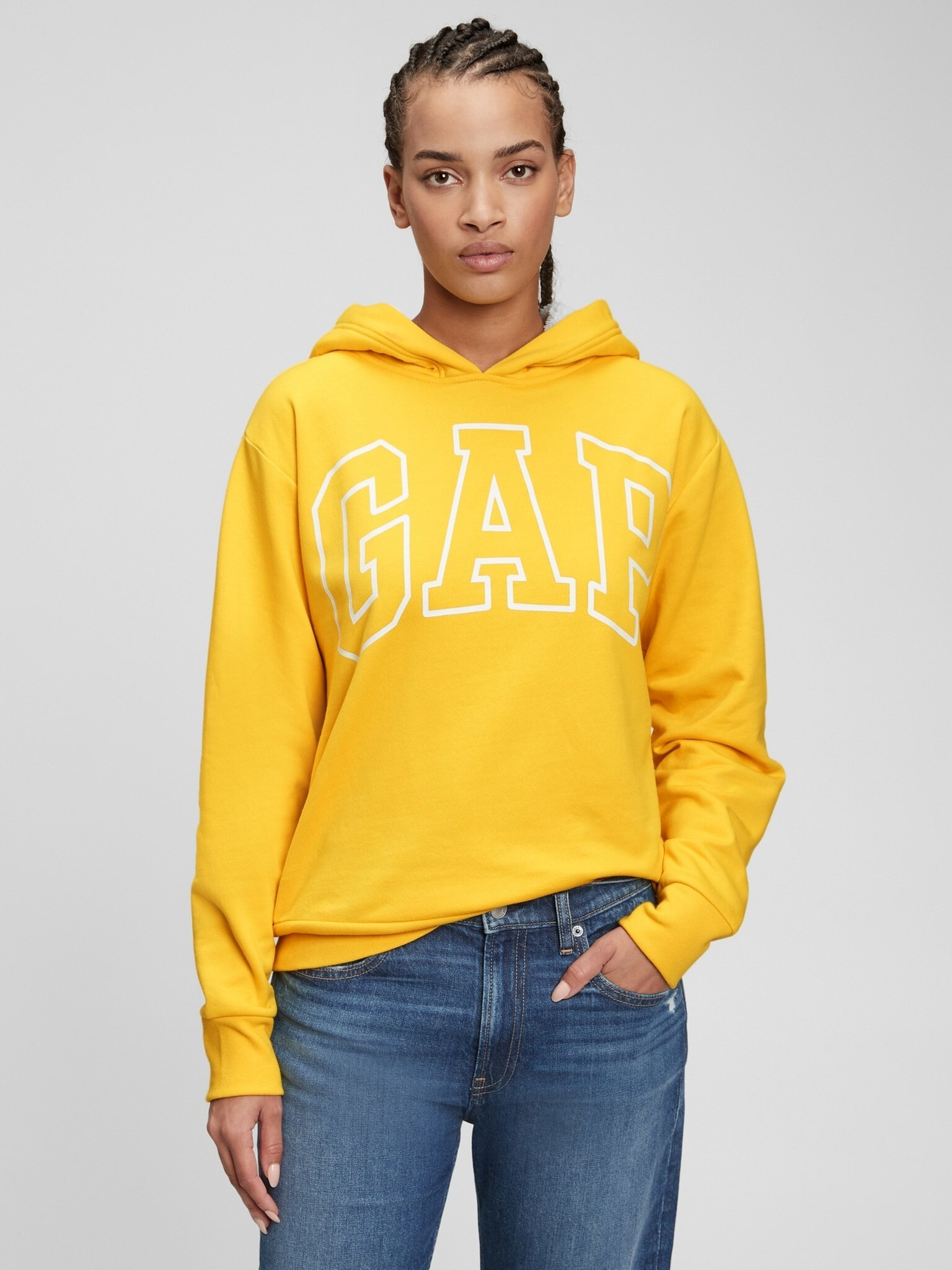 GAP Sherpa Sweatshirt Yellow - Pepit.gr