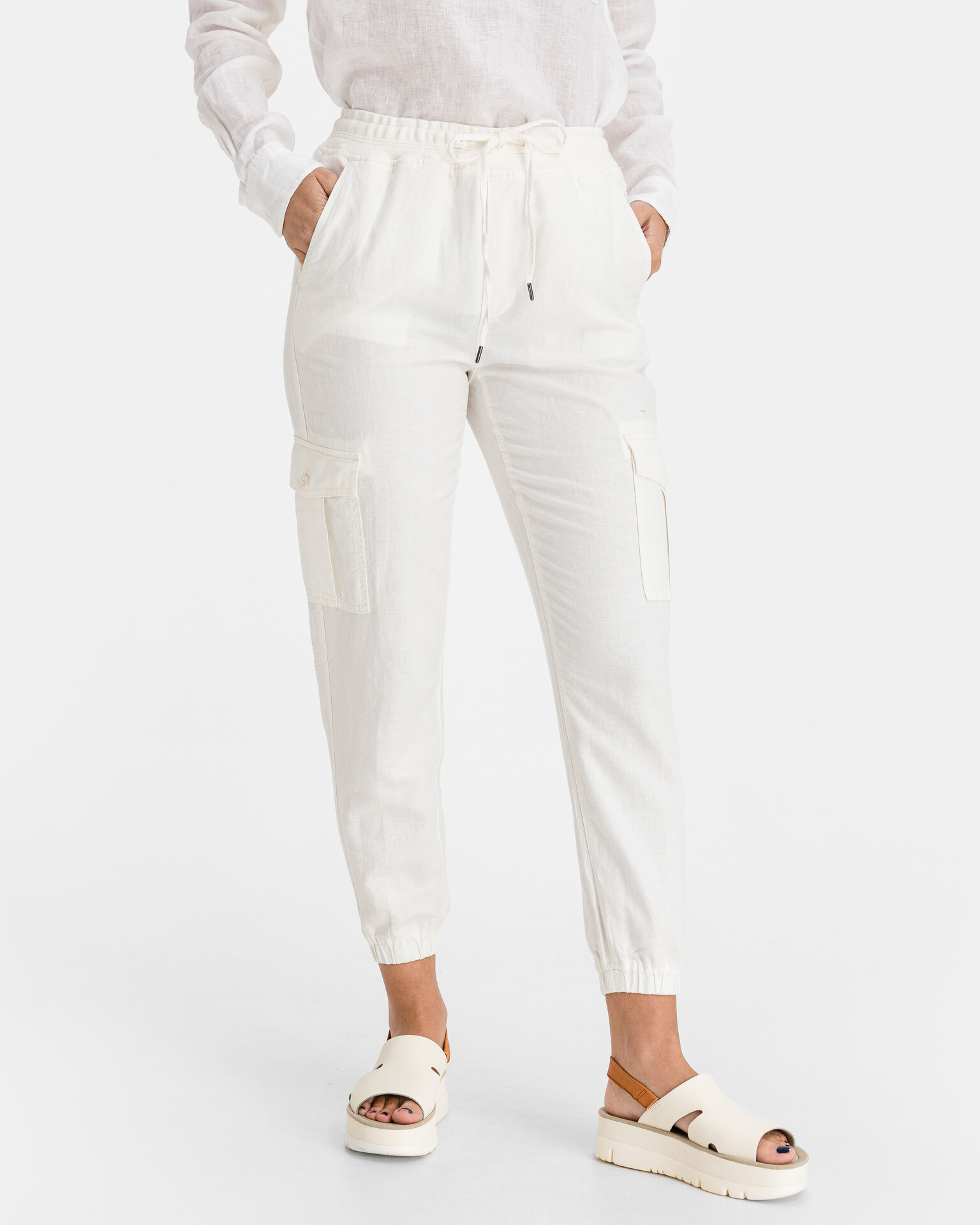 GAP Sweatpants White - Pepit.gr