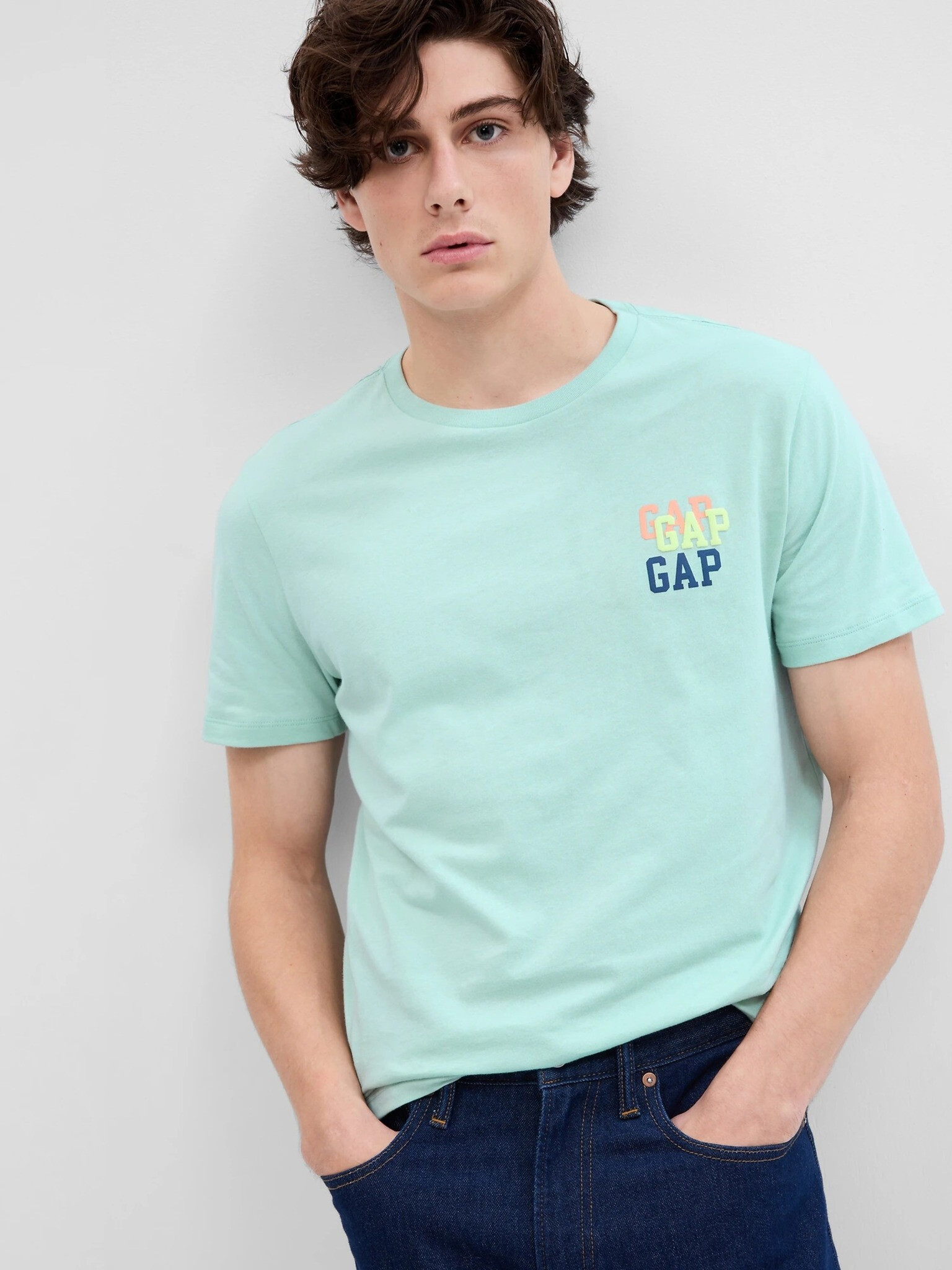 GAP T-shirt Blue - Pepit.gr