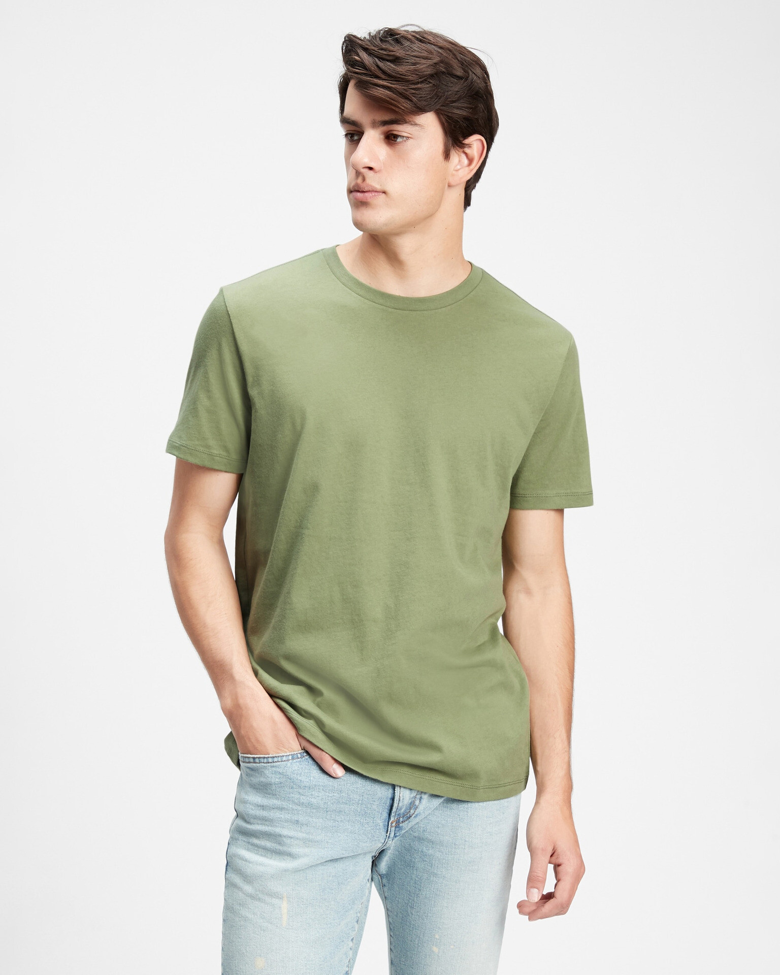 GAP T-shirt Green - Pepit.gr