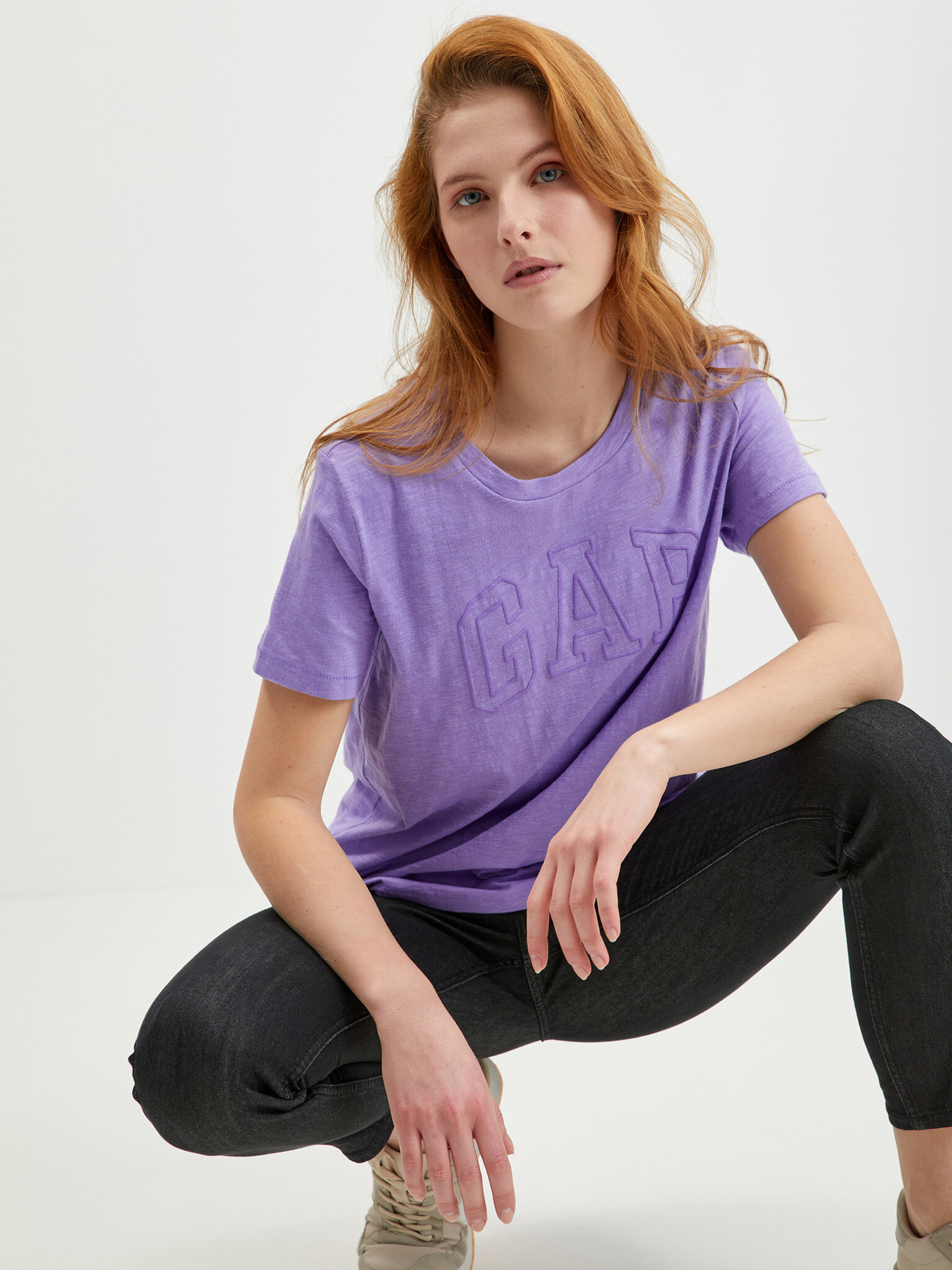 GAP T-shirt Violet - Pepit.gr