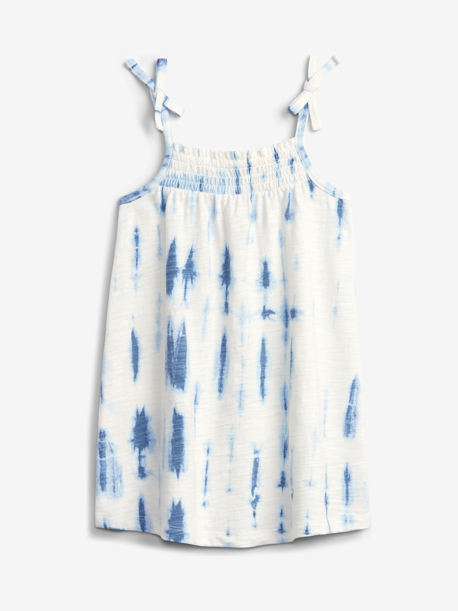 GAP Tie-Dye Smocked kids Dress Blue White - Pepit.gr