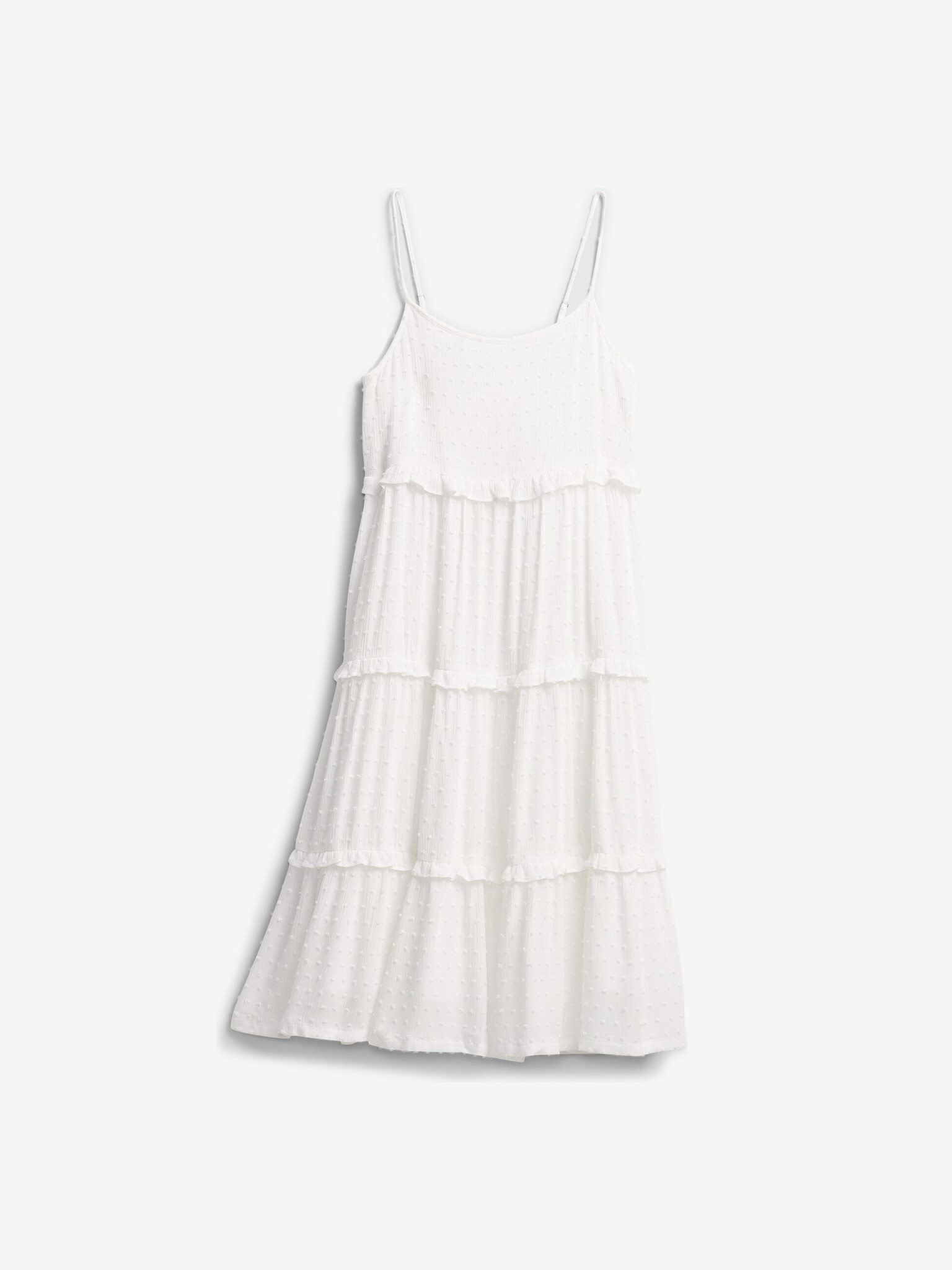 GAP Tiered kids Dress White - Pepit.gr