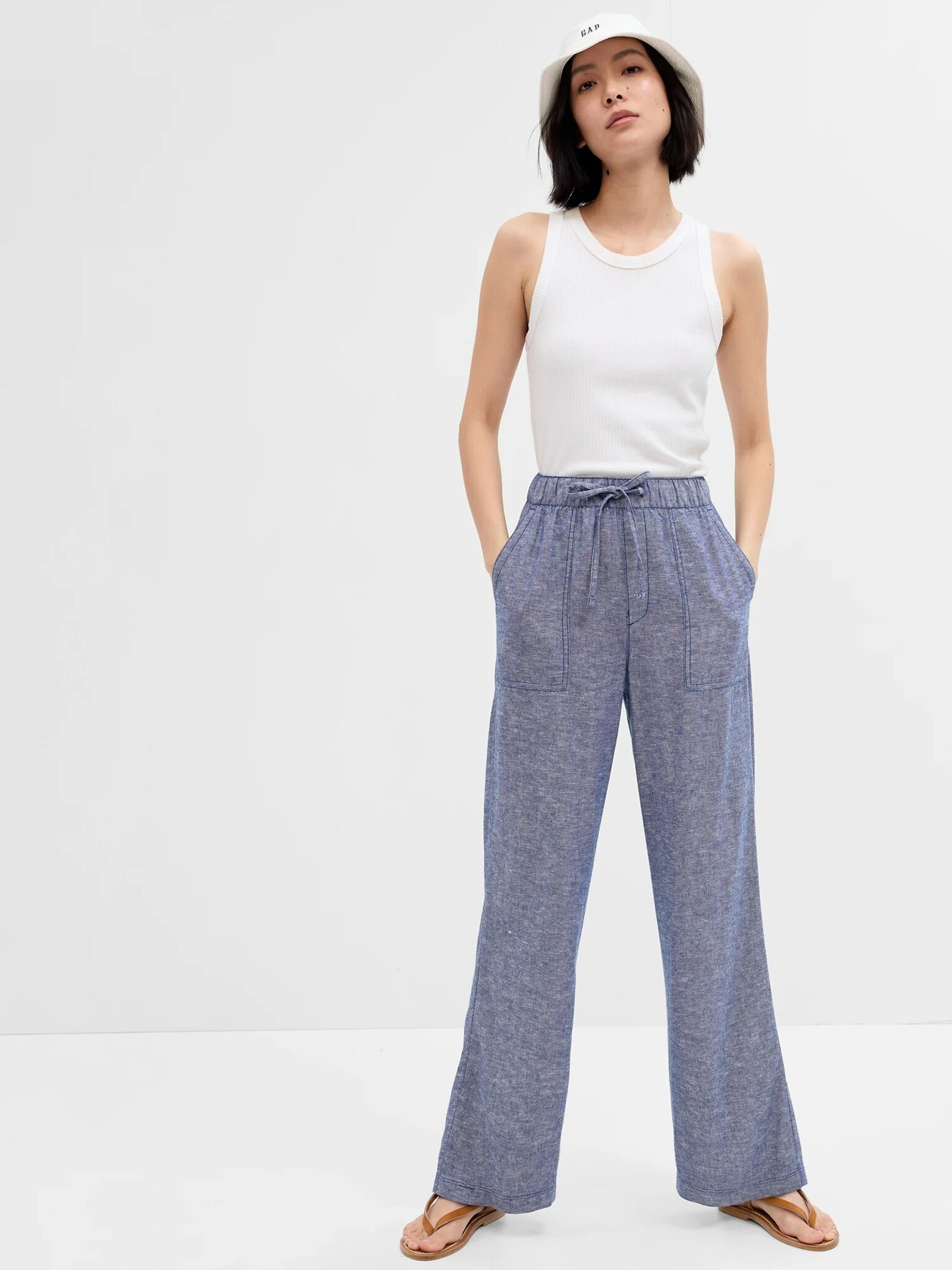 GAP Trousers Grey - Pepit.gr