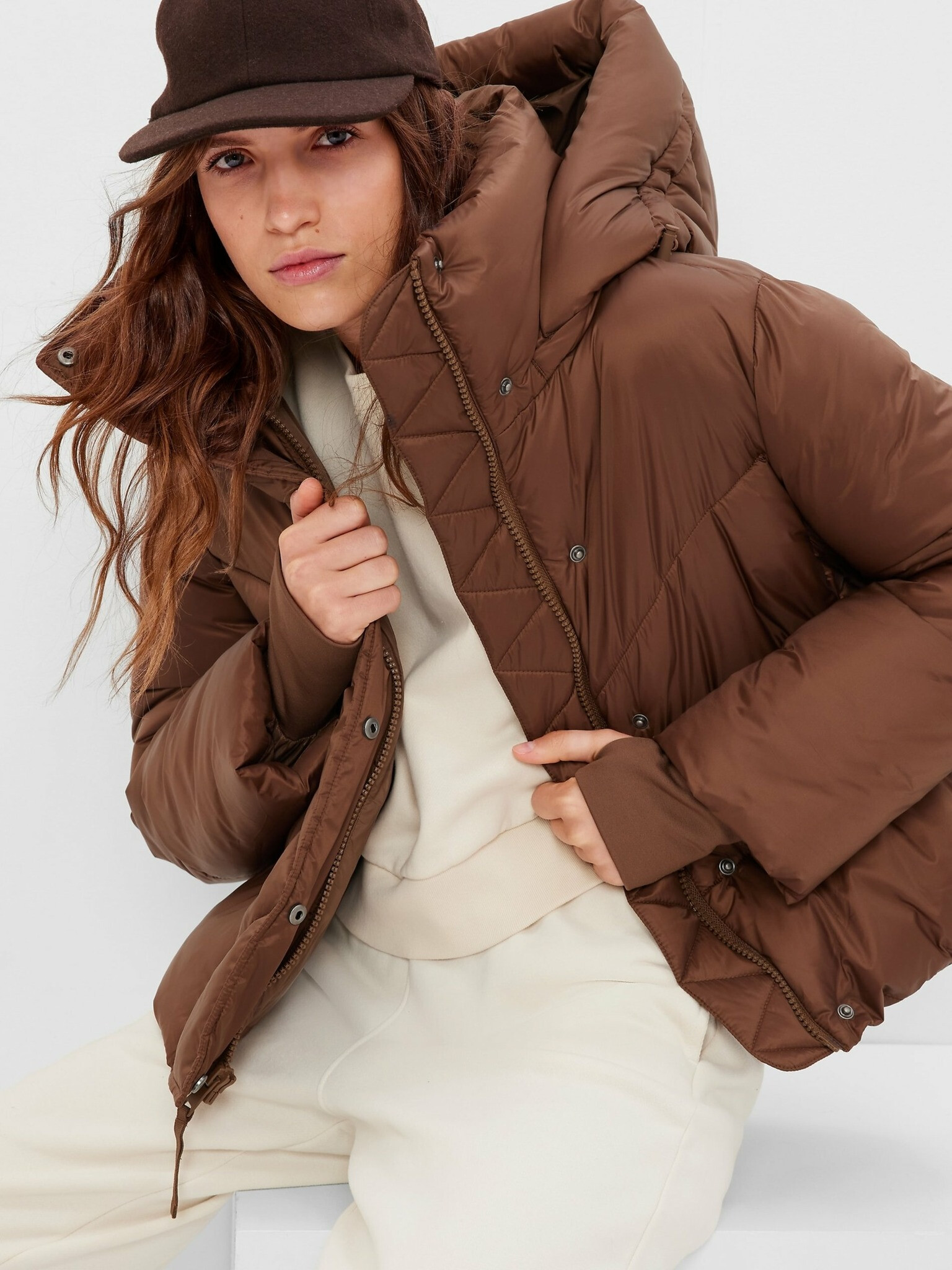 GAP Winter jacket Brown - Pepit.gr