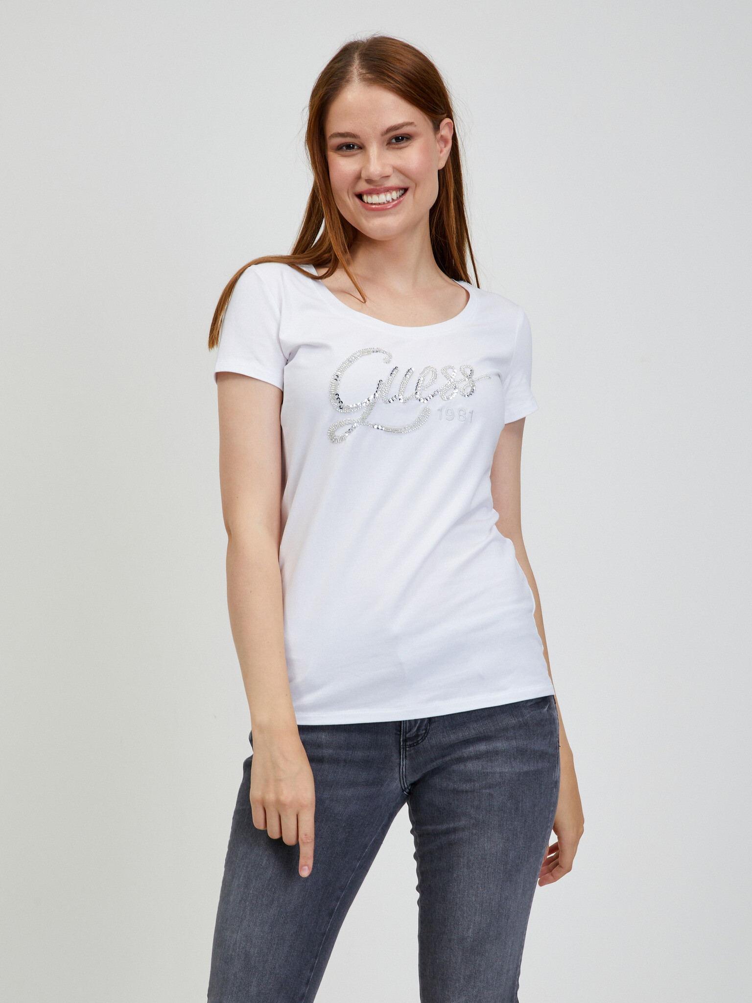 Guess Bryanna T-shirt White - Pepit.gr