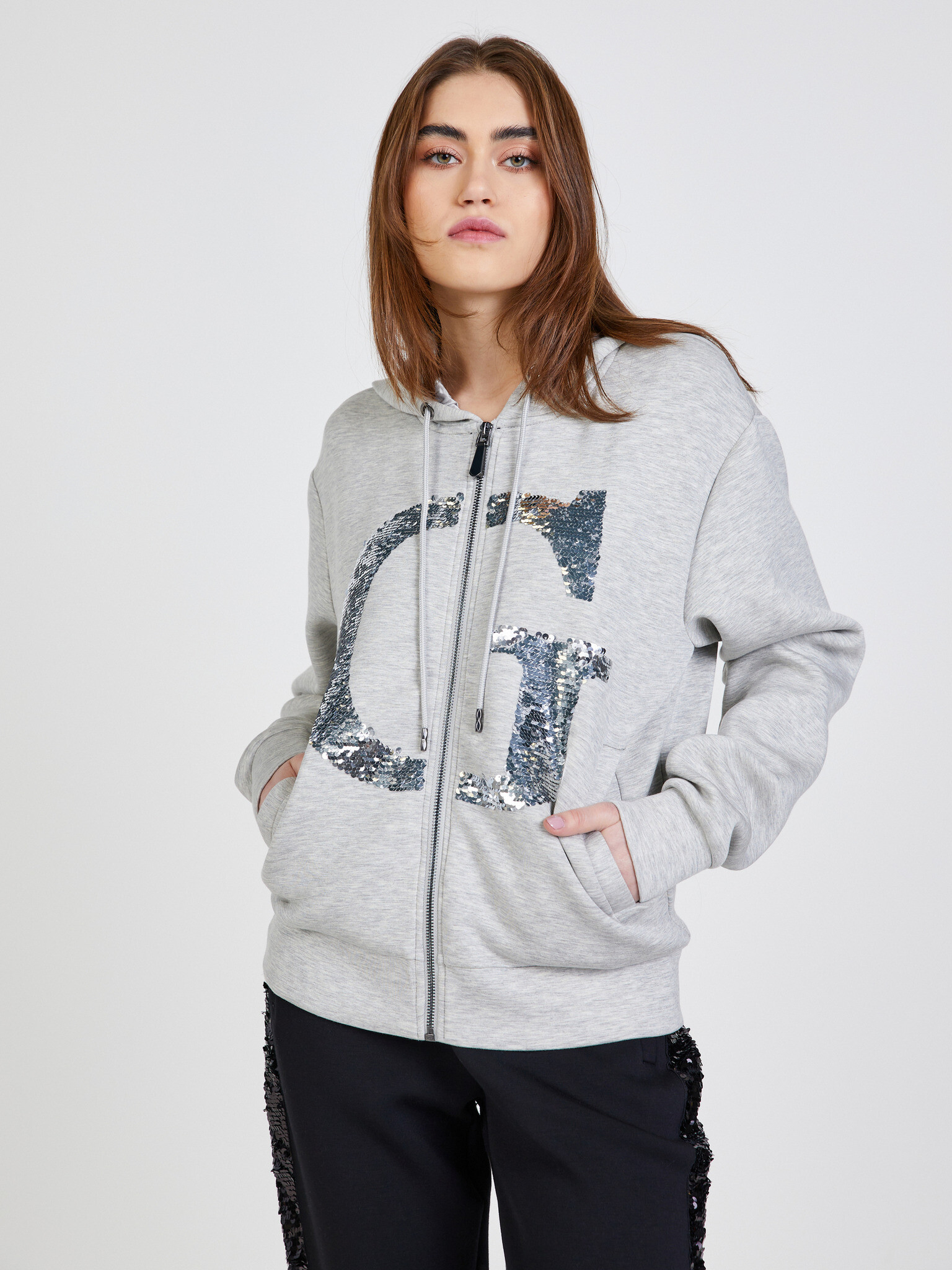 Guess Daphne Sweatshirt Grey - Pepit.gr