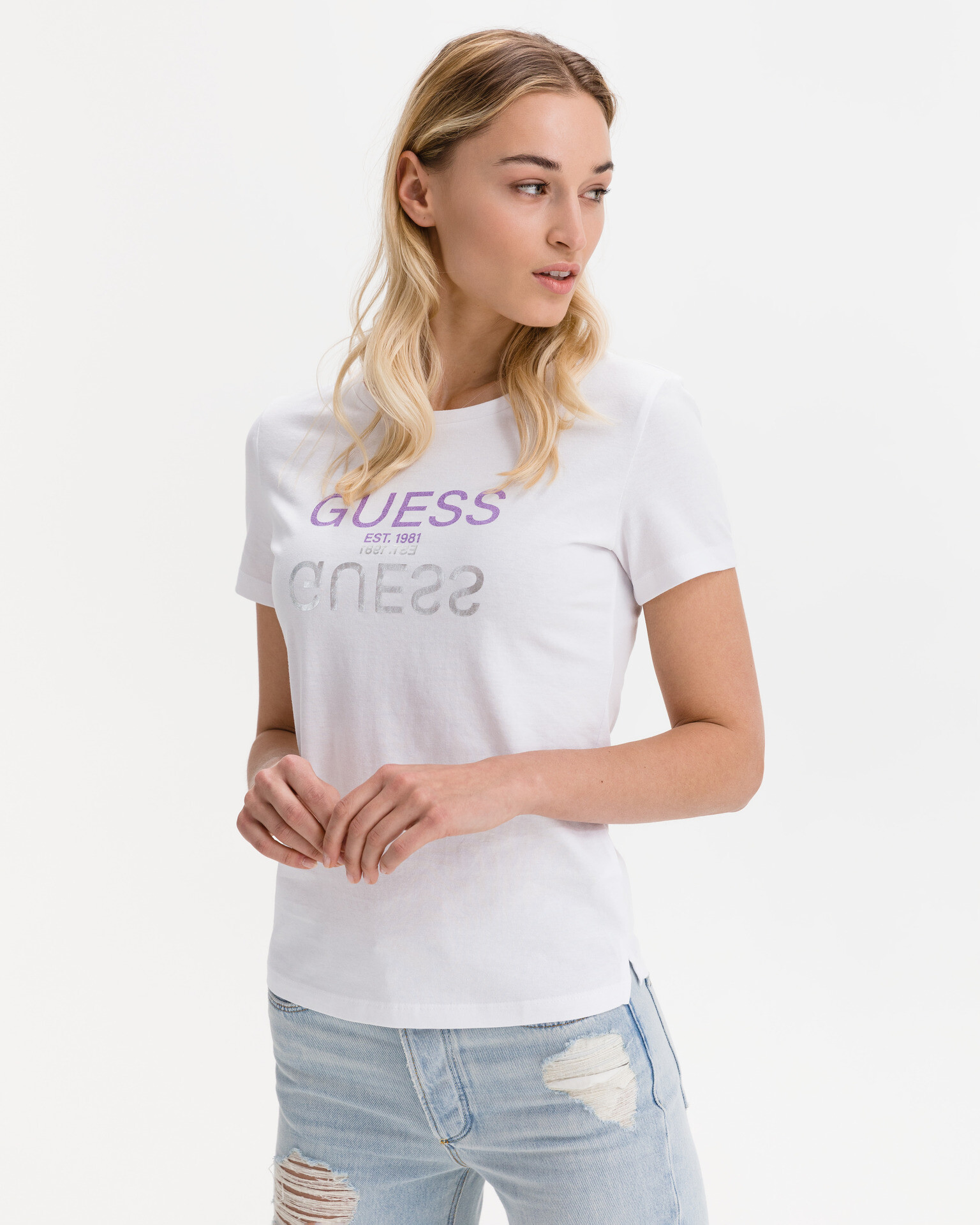 Guess Glenna T-shirt Yellow - Pepit.gr