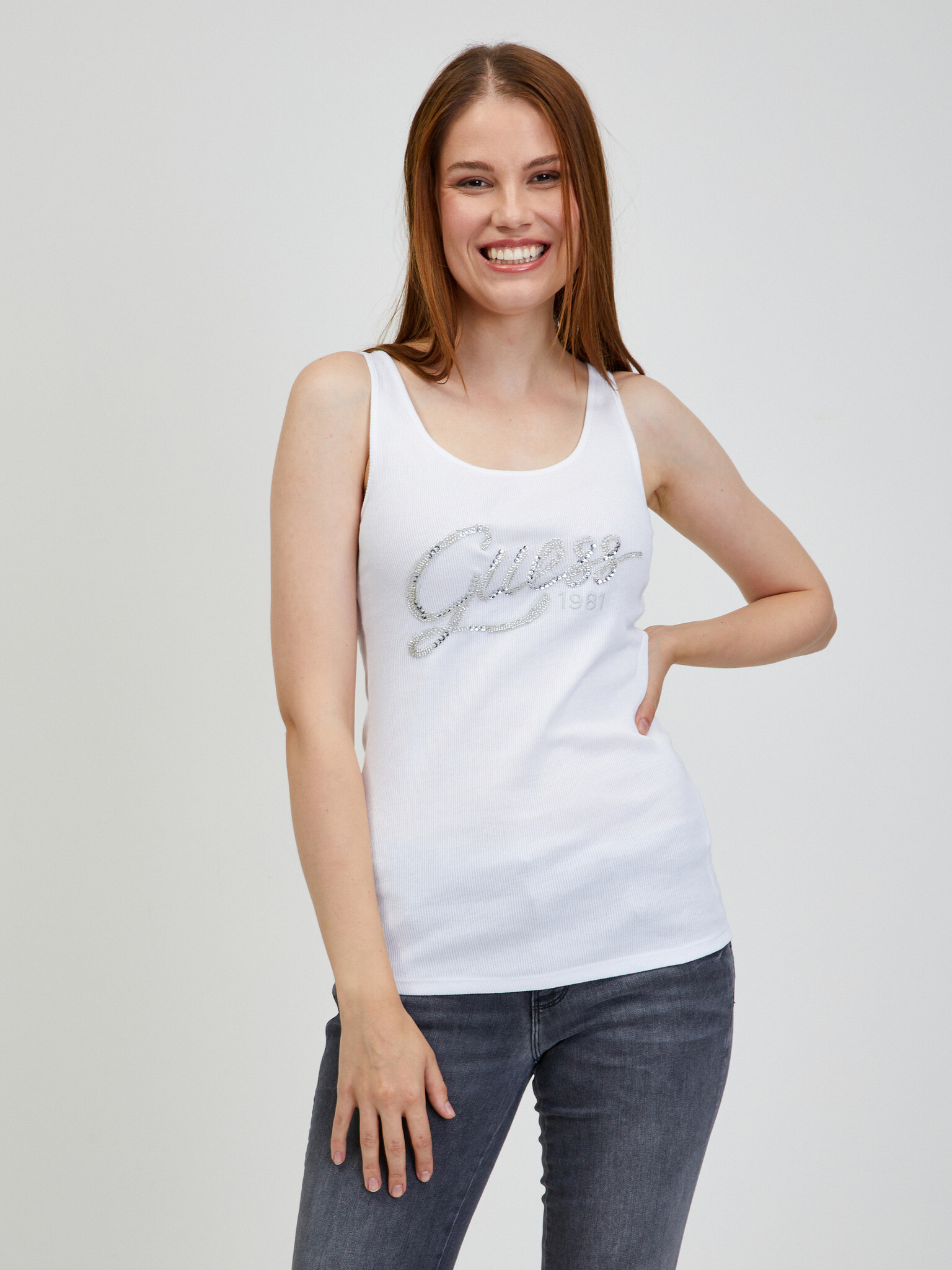 Guess Hegle Top White - Pepit.gr