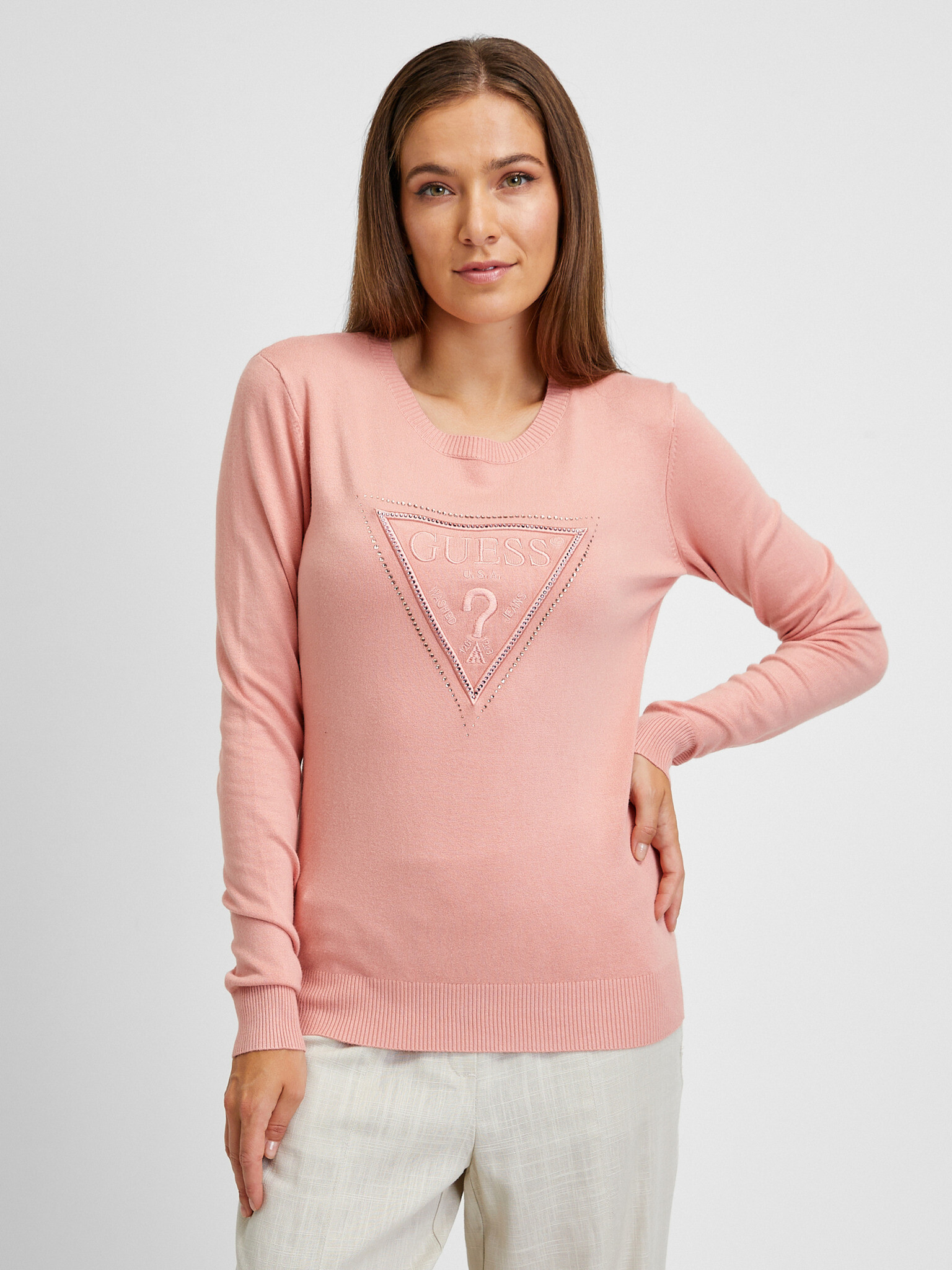 Guess Lea Sweater Pink - Pepit.gr