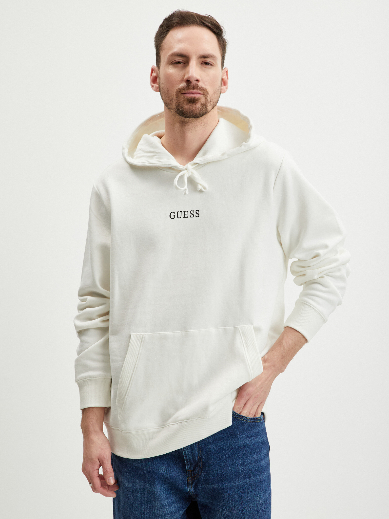 Guess Roy Sweatshirt White - Pepit.gr