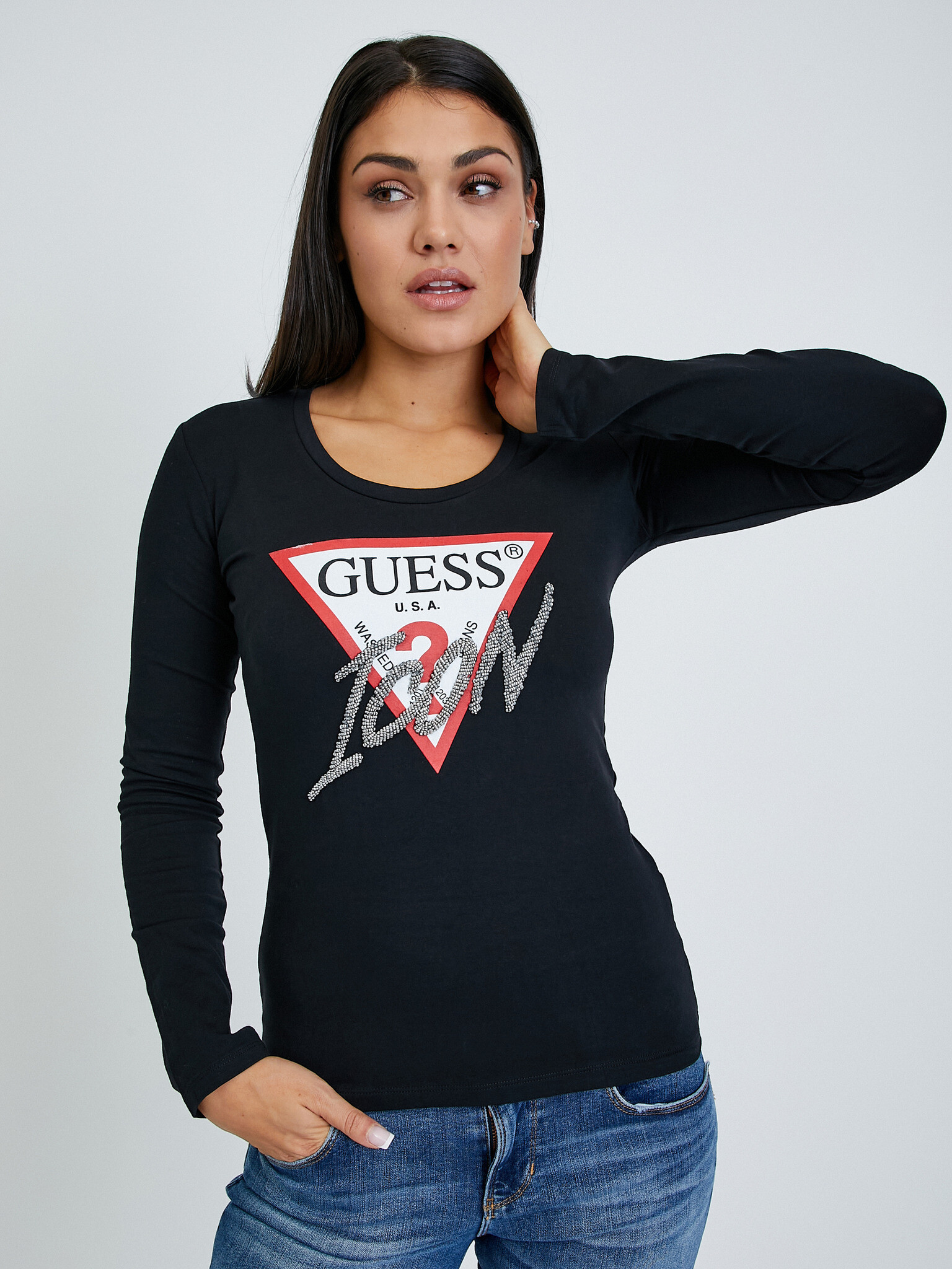 Guess T-shirt Black - Pepit.gr