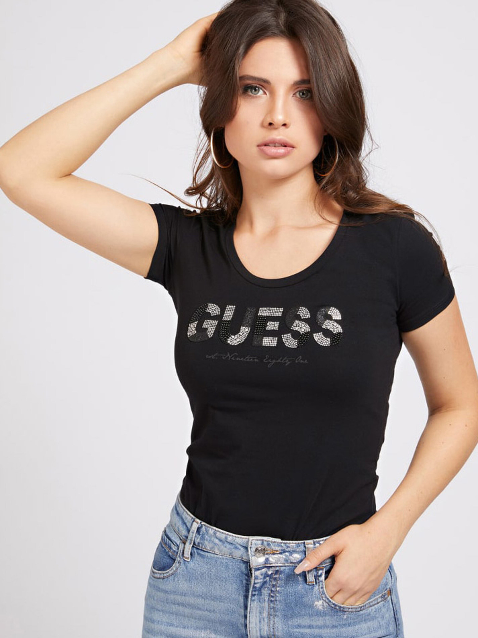 Guess T-shirt Black - Pepit.gr