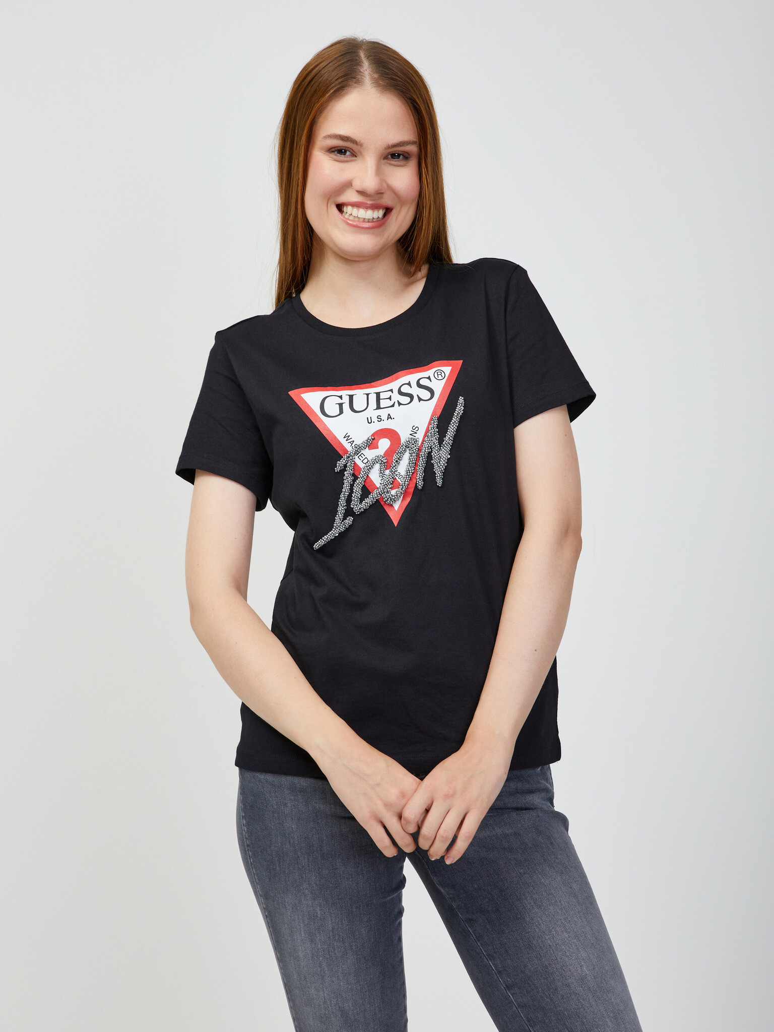 Guess T-shirt Black - Pepit.gr