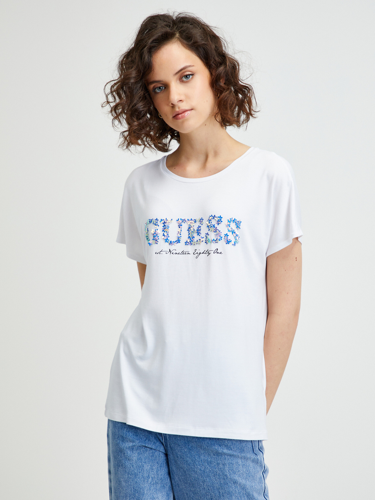 Guess T-shirt White - Pepit.gr