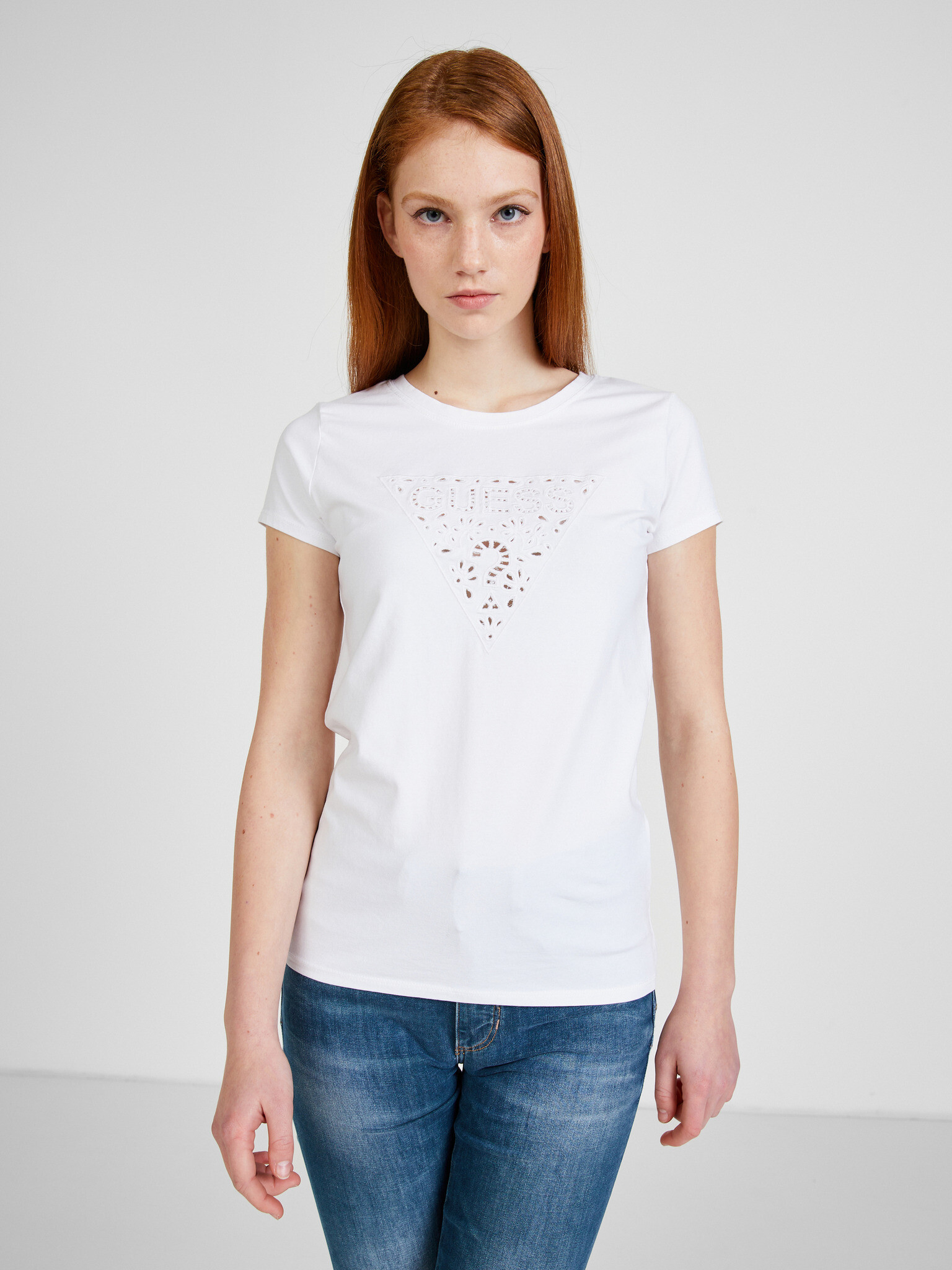 Guess T-shirt White - Pepit.gr