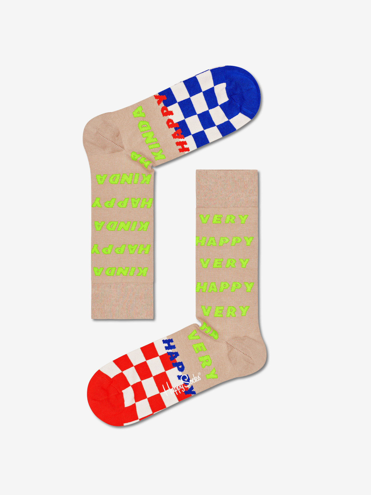 Happy Socks Happy Brown Beige - Pepit.gr