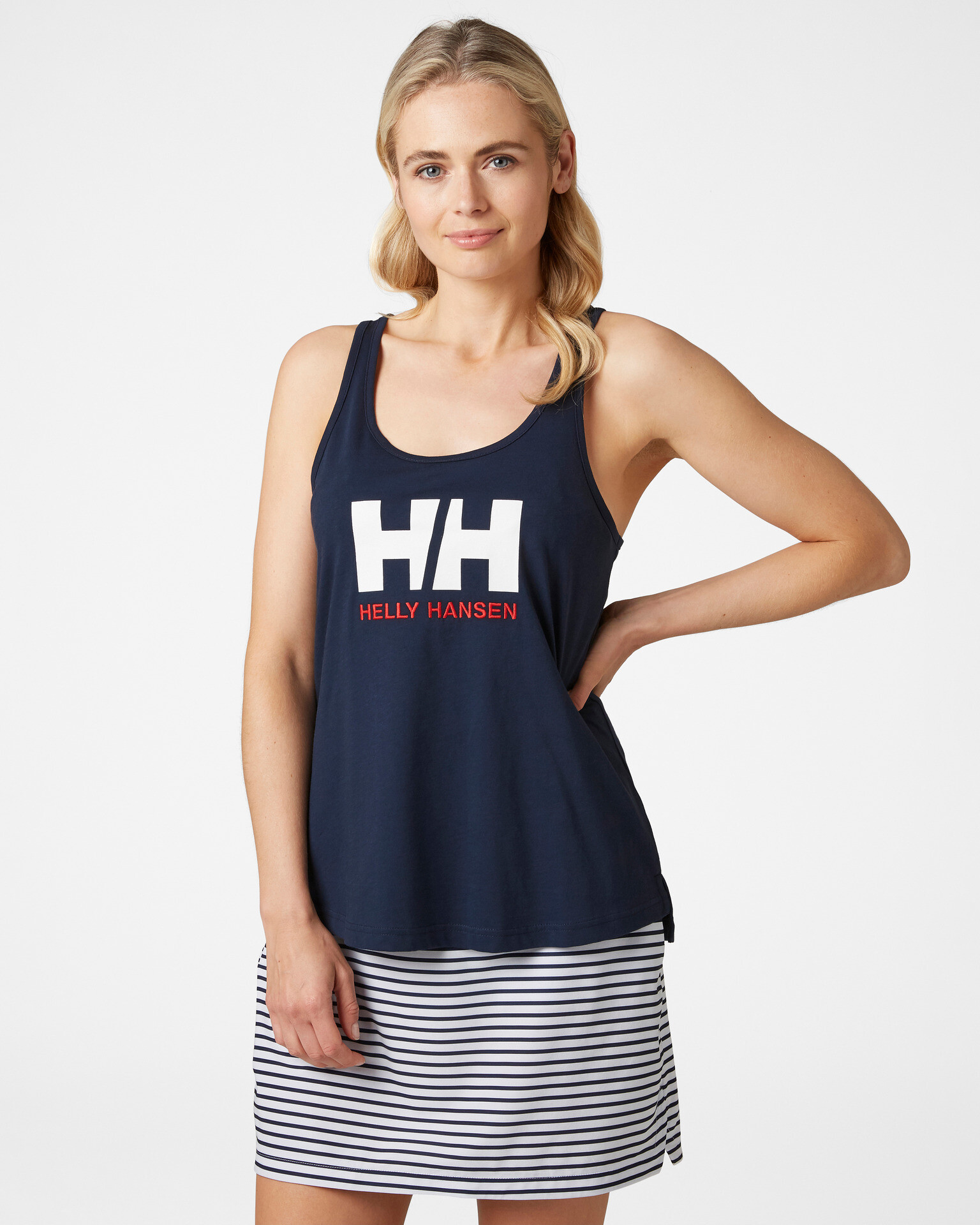 Helly Hansen Logo Singlet Top Blue - Pepit.gr