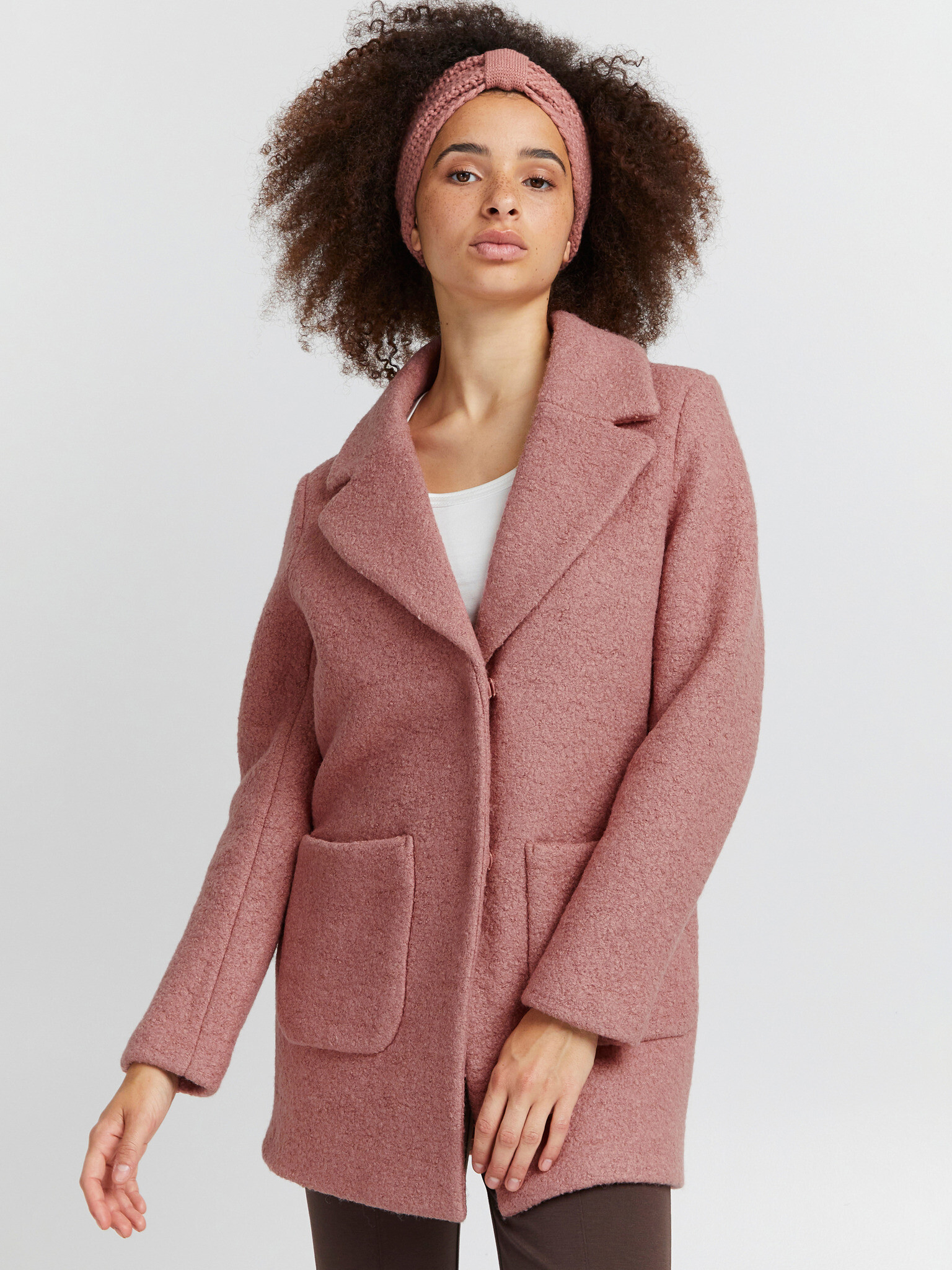 ICHI Coat Pink - Pepit.gr