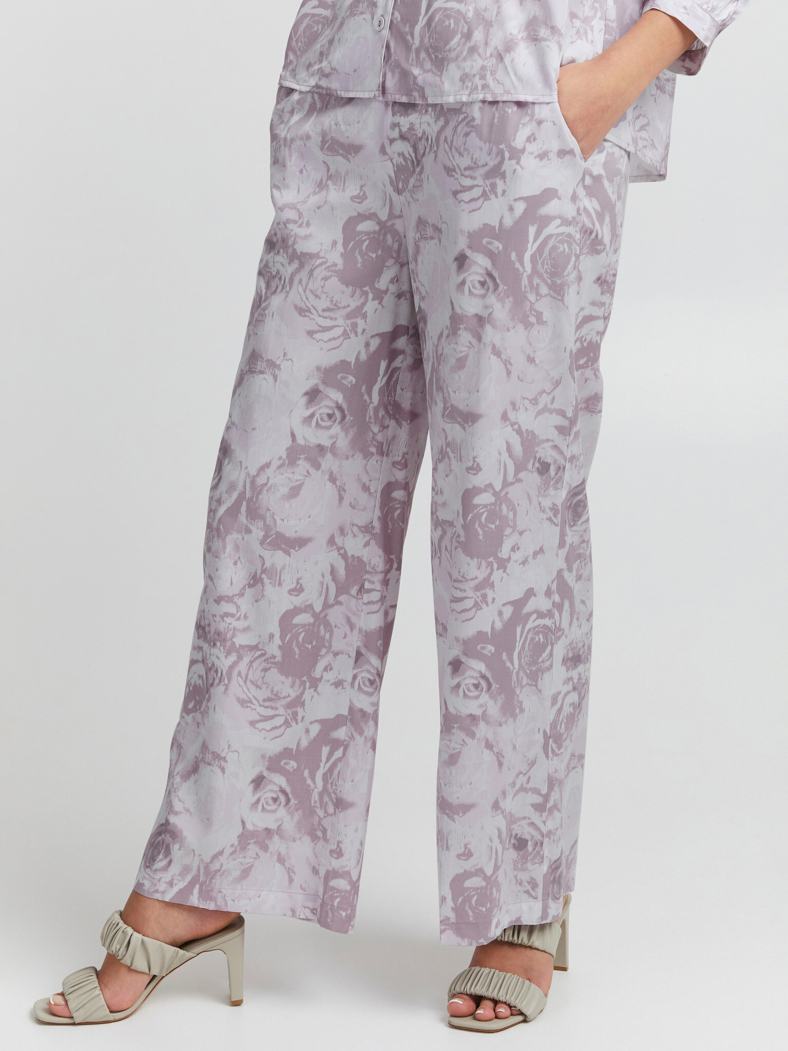 ICHI Trousers Violet - Pepit.gr