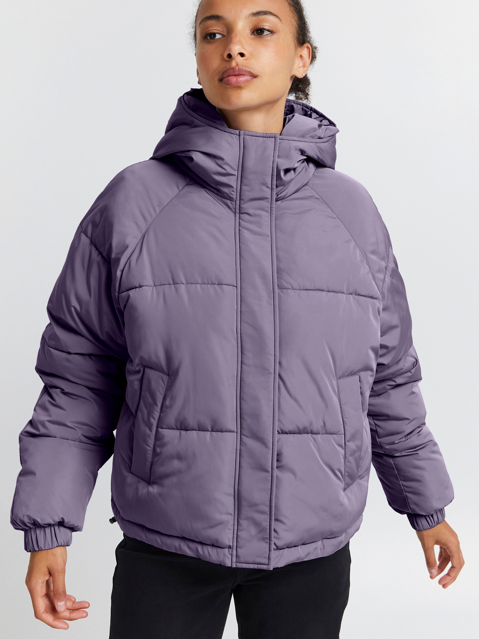 ICHI Winter jacket Violet - Pepit.gr