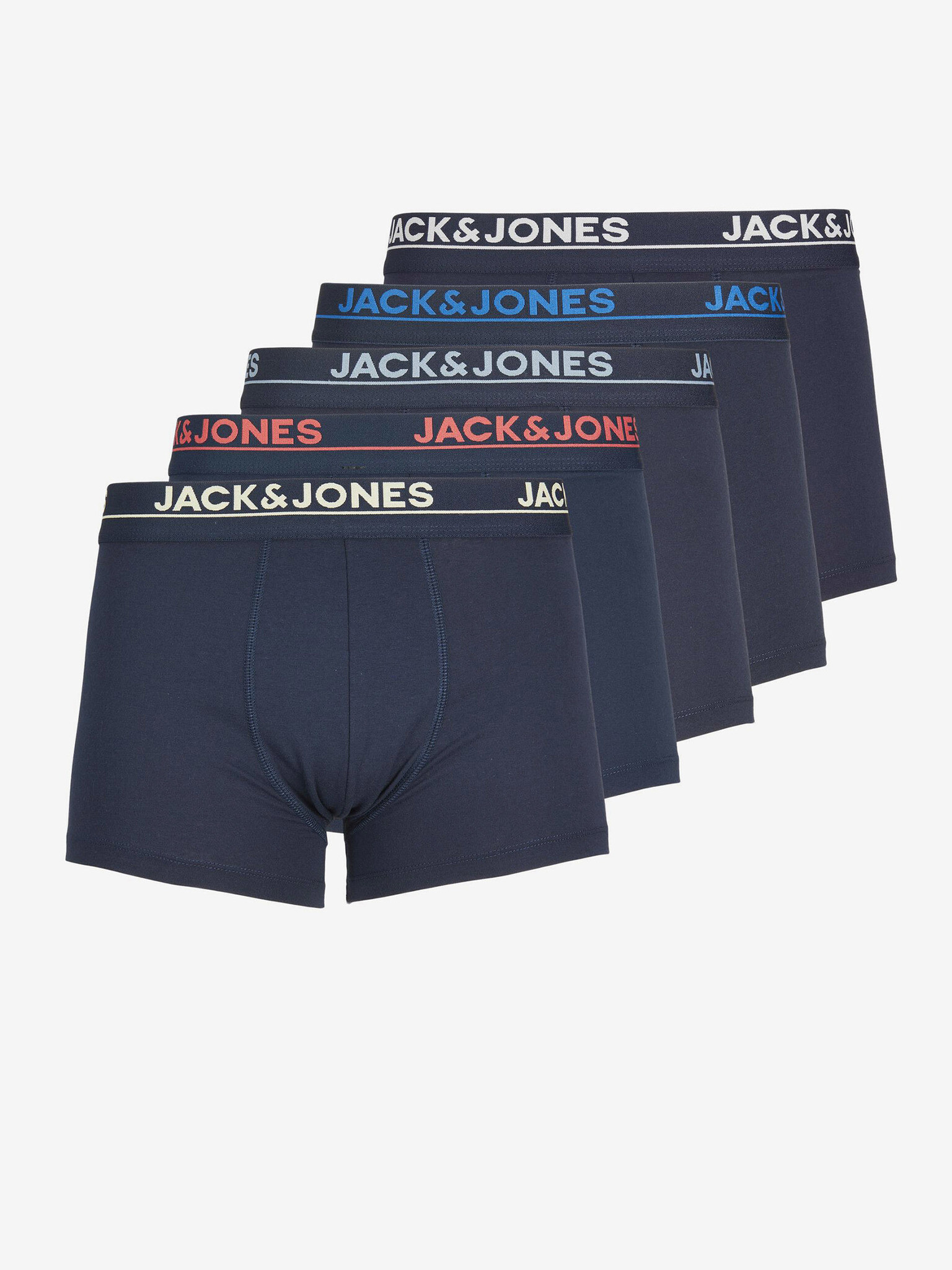 Jack & Jones Davis Boxers 5 pcs Blue - Pepit.gr