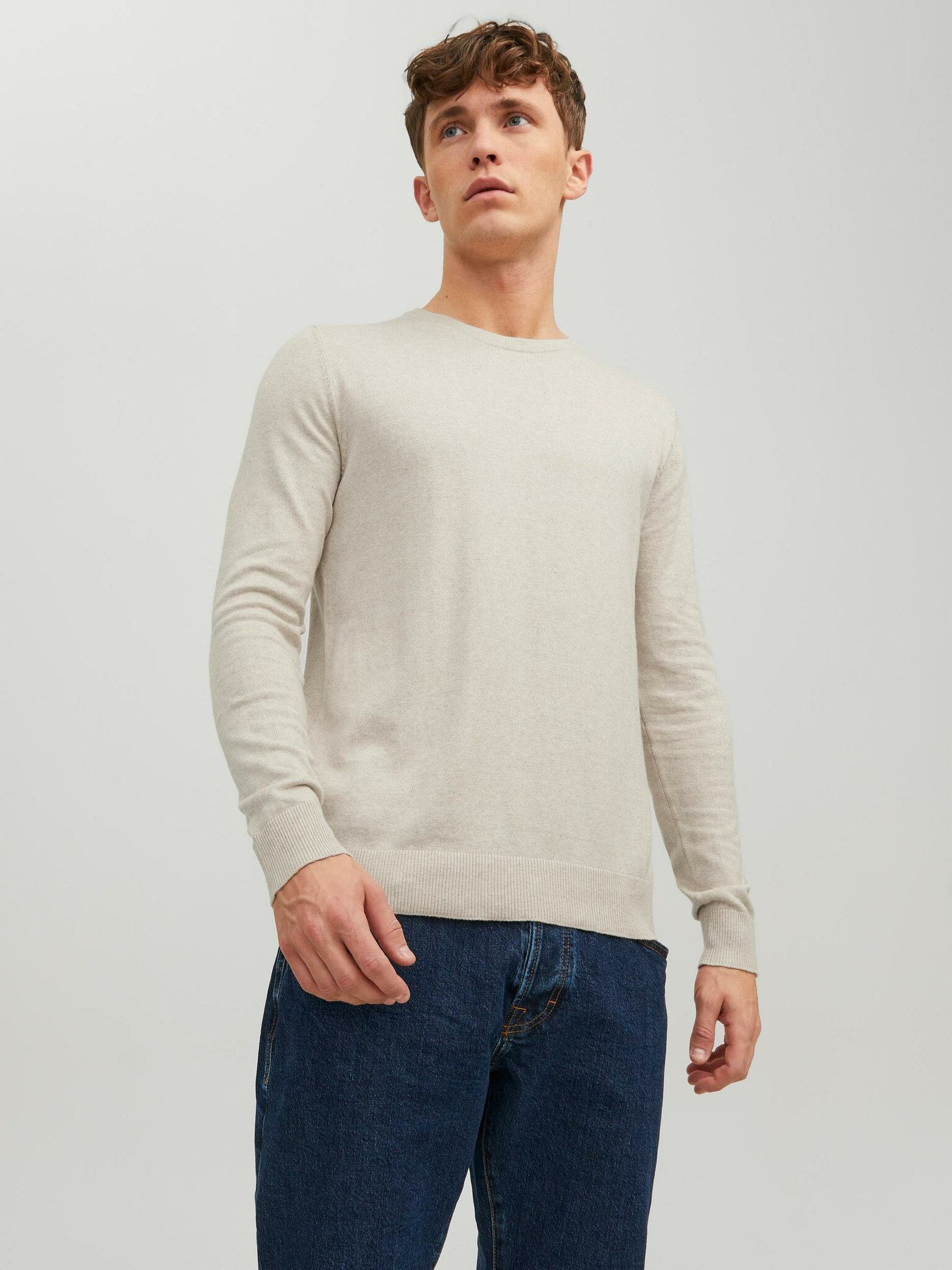 Jack & Jones Emil Sweater White - Pepit.gr