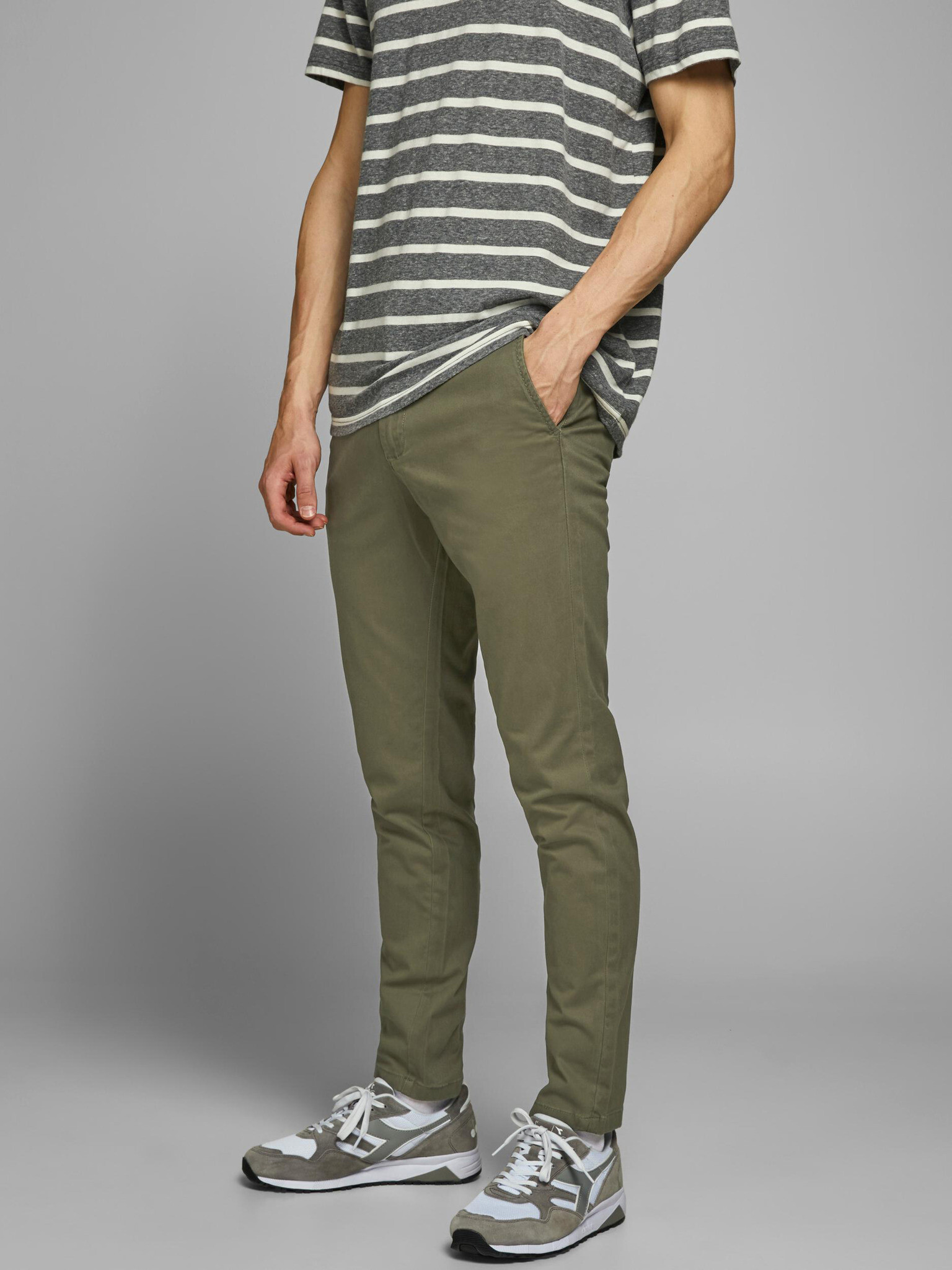 Jack & Jones Marco Chino Trousers Green - Pepit.gr