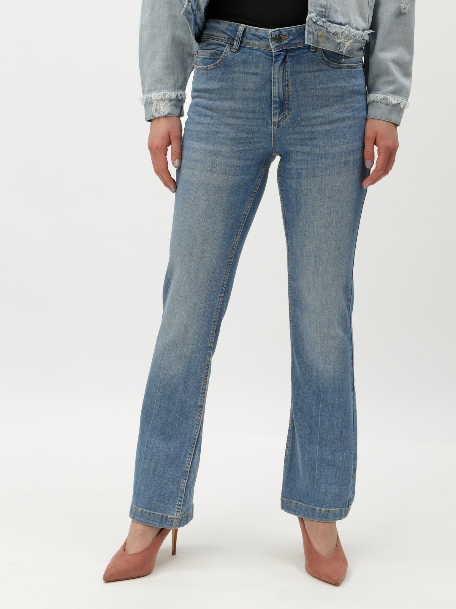 Jacqueline de Yong Flora Jeans Blue - Pepit.gr