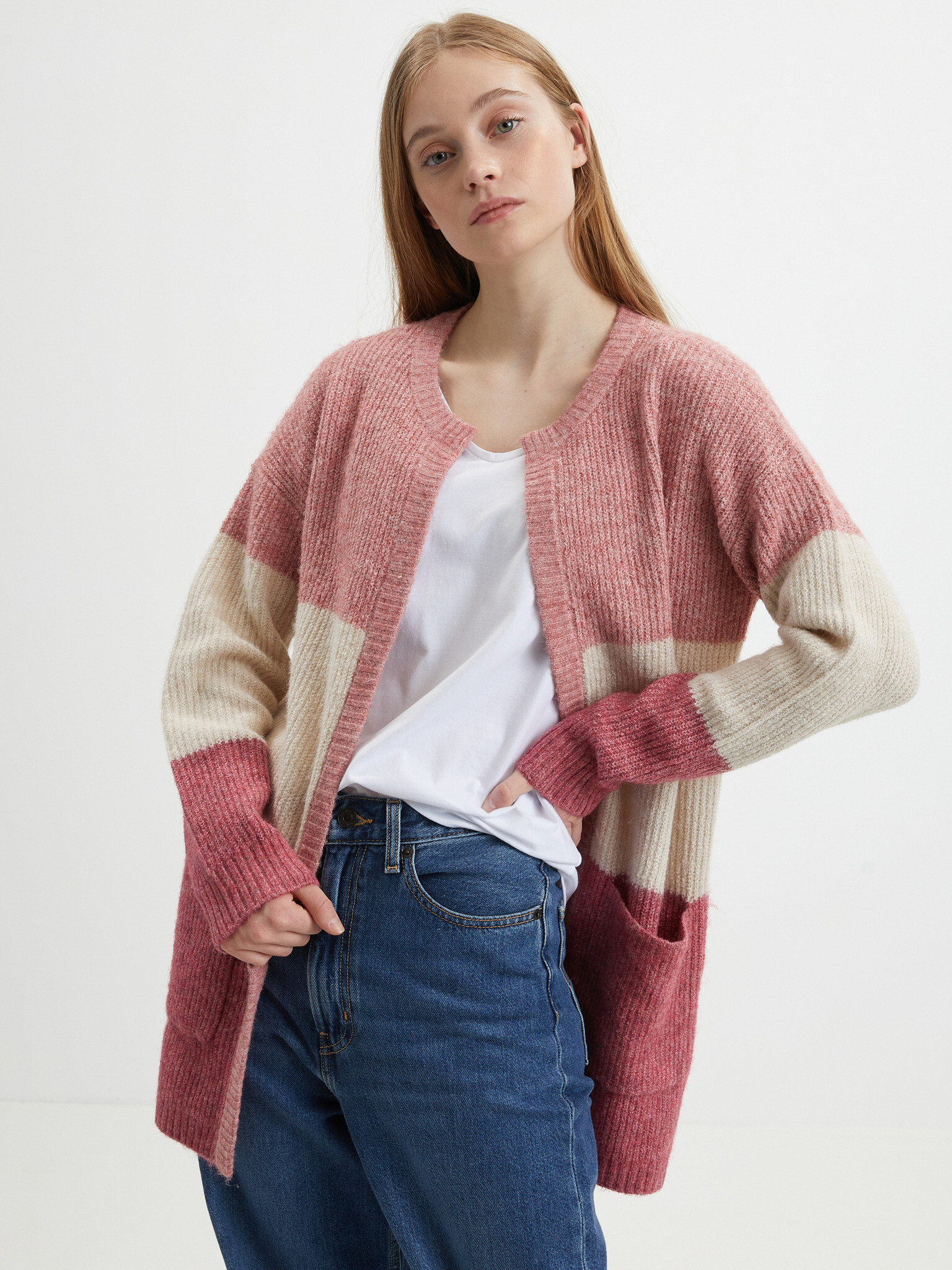 Jacqueline de Yong Hudson Cardigan Pink - Pepit.gr