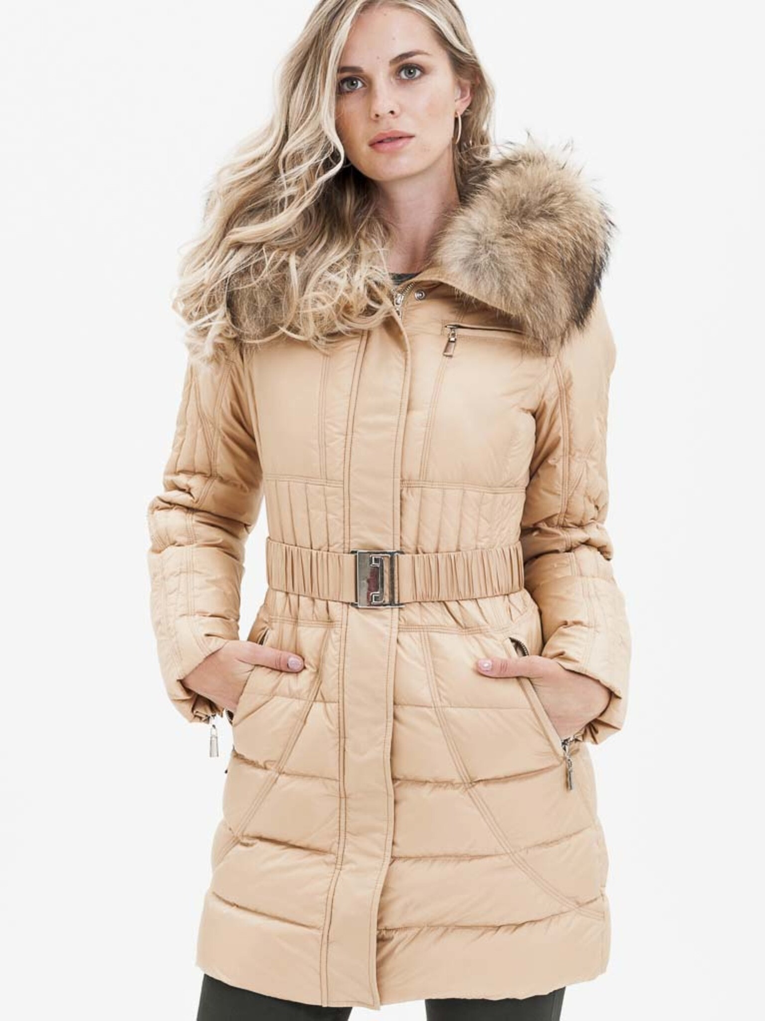 KARA Olya Coat Beige - Pepit.gr