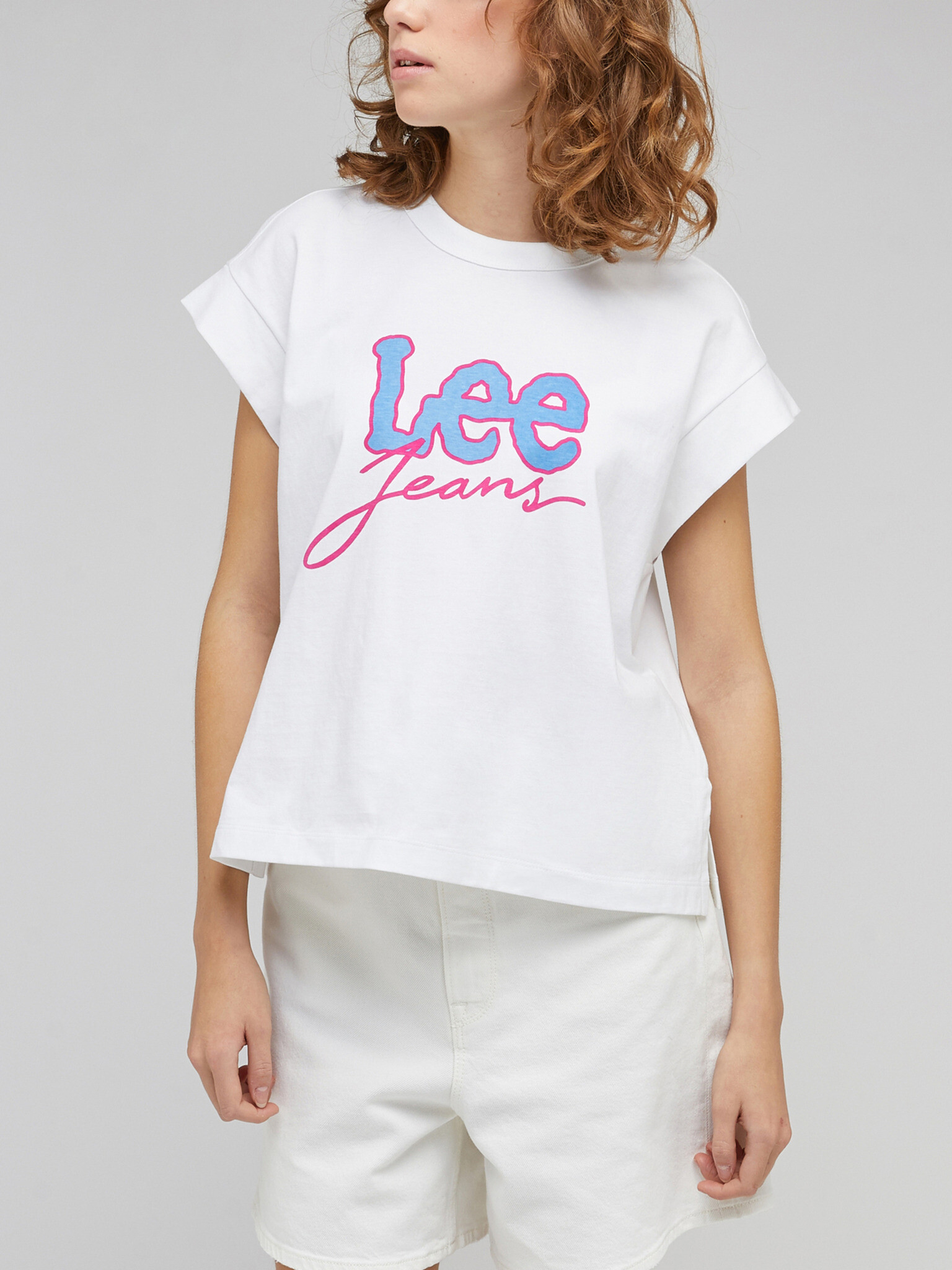 Lee T-shirt White - Pepit.gr